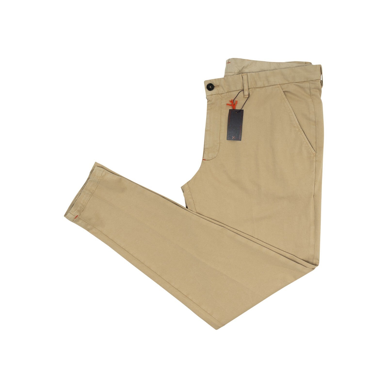 690$ ISAIA NAPOLI Beige Chino Trousers Pant Cotton / Cashmere 38 US / 54 EU
