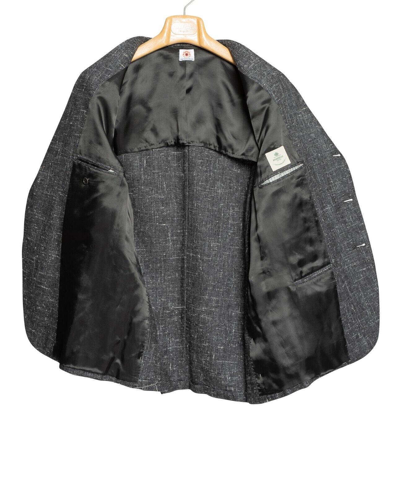 $2150 LUIGI BORRELLI "FIRENZE" Hand-Sewn Dark Gray Jacket Cashmere Silk Mohair
