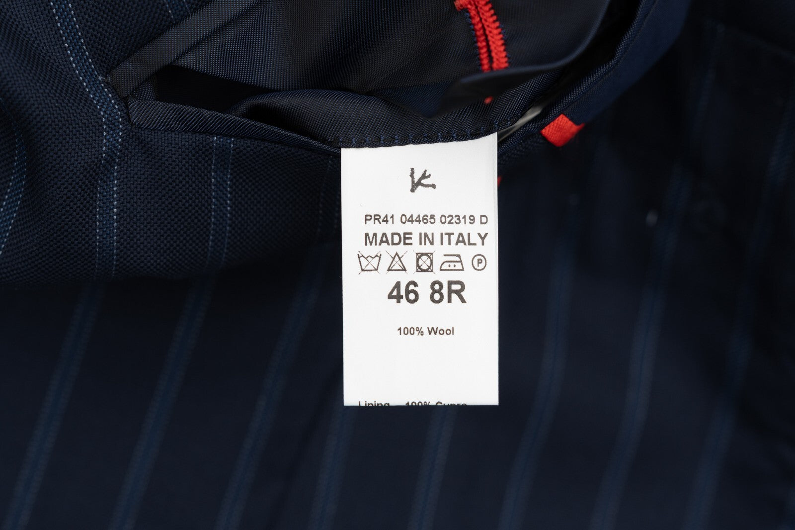 $5600 ISAIA NAPOLI Blue Hand-Sewn Striped Suit Fine Wool 36 US / 46 EU 8R