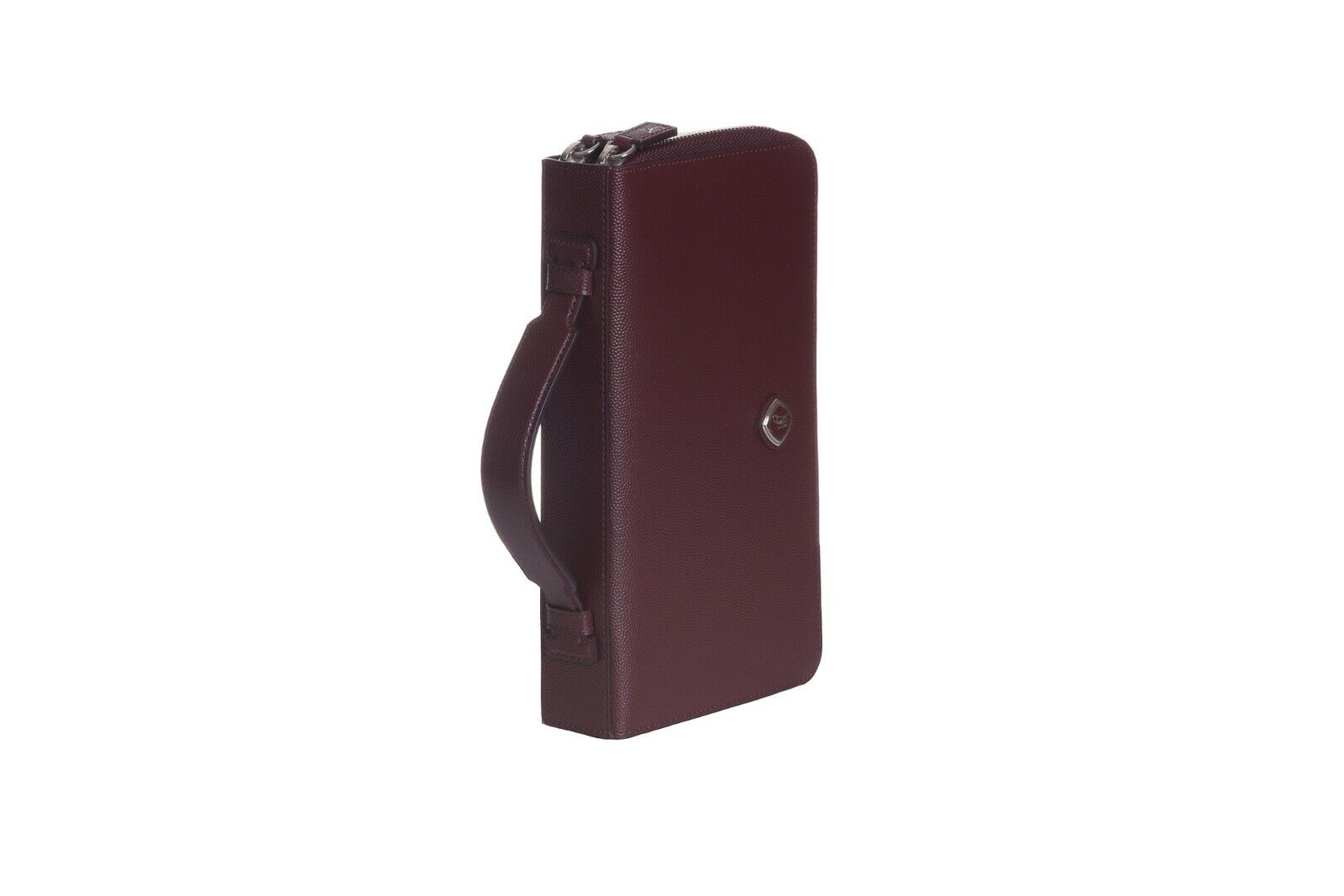 JM ICON by JOHNNY MANGLANI Burgundy Clutch Bag Double Organizer Handbag Wallet