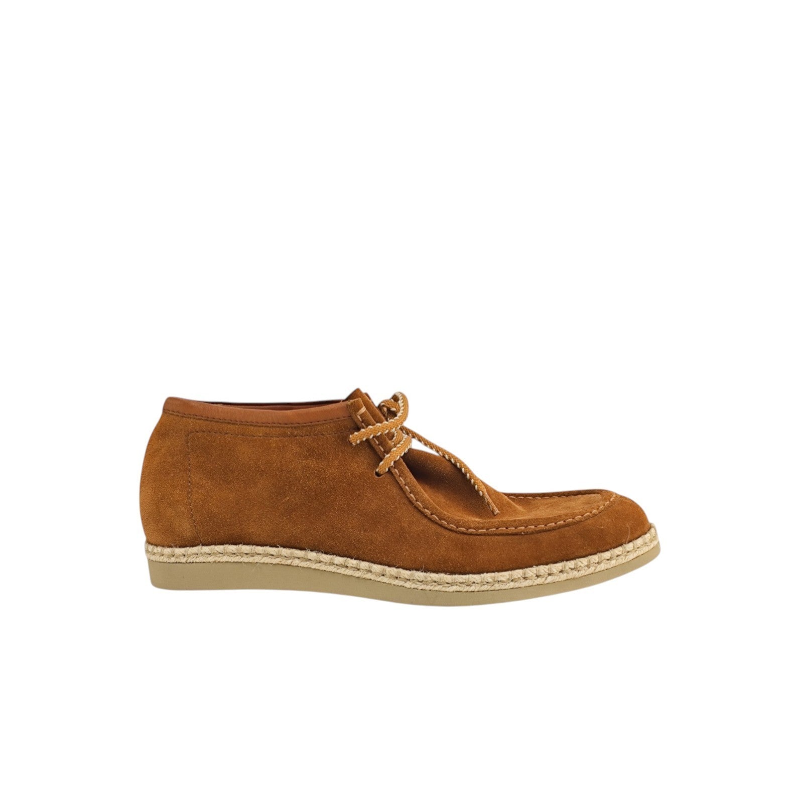 1200$ TESTONI Desert Moc-Toe Boot Buffalo Suede Calf Caramel 8 UK / 9 US / 42 IT