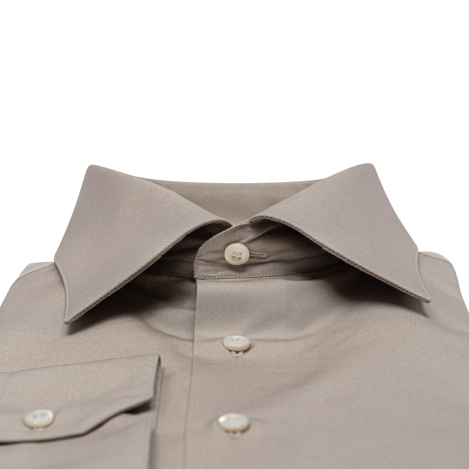 690$ ITALIAN LUXURY GERLIN Shirt Sand Swiss Cotton 4S ZILLI