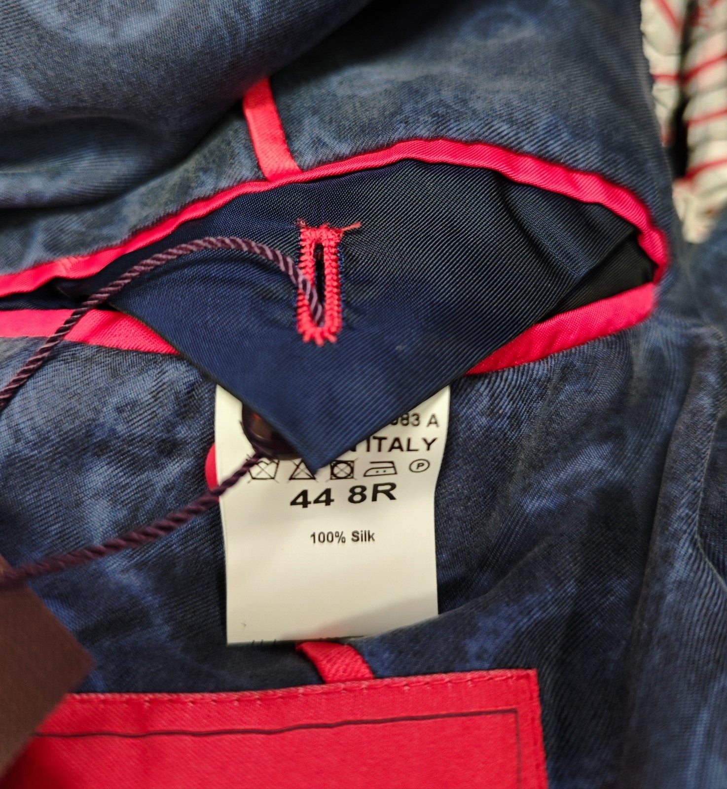 $5500 ISAIA NAPOLI "MARADONA 10" Blue Jacket Sport Coat 100% Silk 34 US / 44 EU