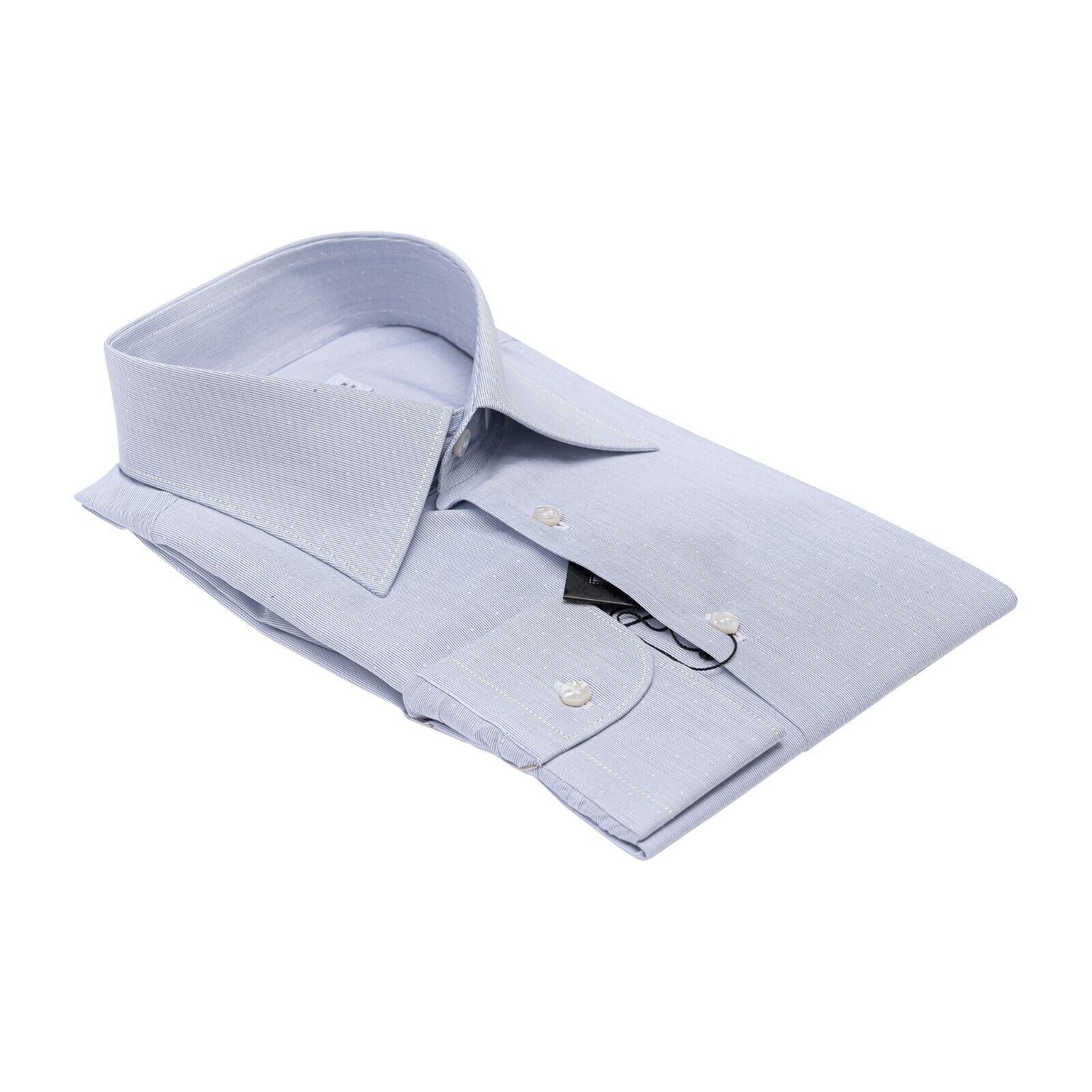 690$ LUXURY GERLIN Shirt Jacquard Striped Cotton 16 - 41 10I BIJAN