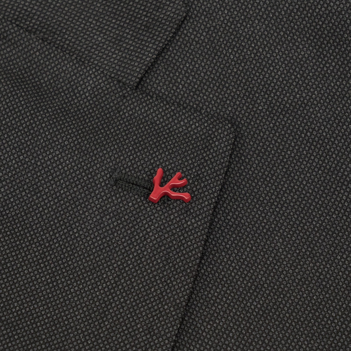 $6550 ISAIA NAPOLI "Capri" Charcoal Gray Suit Hand-Sewn Wool Micro Grisaglia