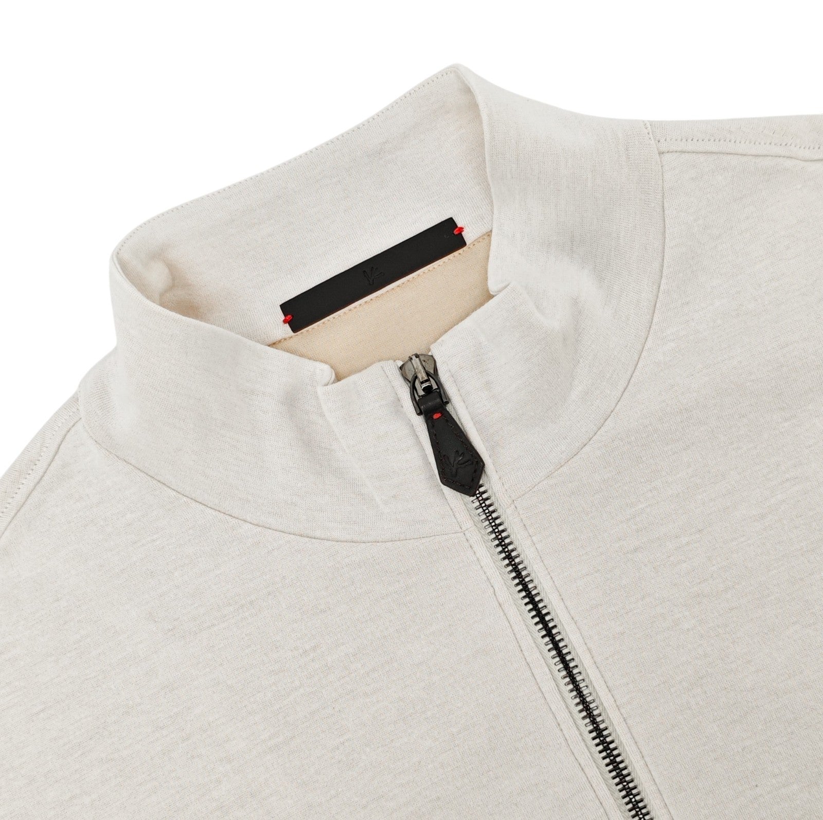 $1850 ISAIA NAPOLI Ivory Full Zip Track Jacket Jogging Jersey Cotton