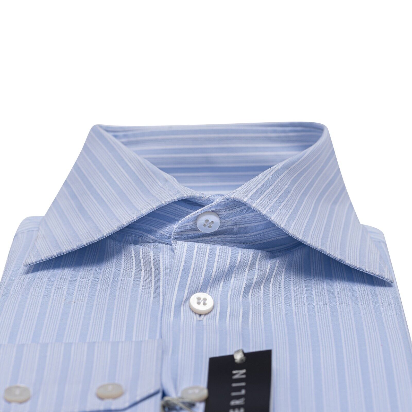 690$ LUXURY GERLIN Shirt Striped Jacquard Cotton 16 - 41 - 3C BIJAN