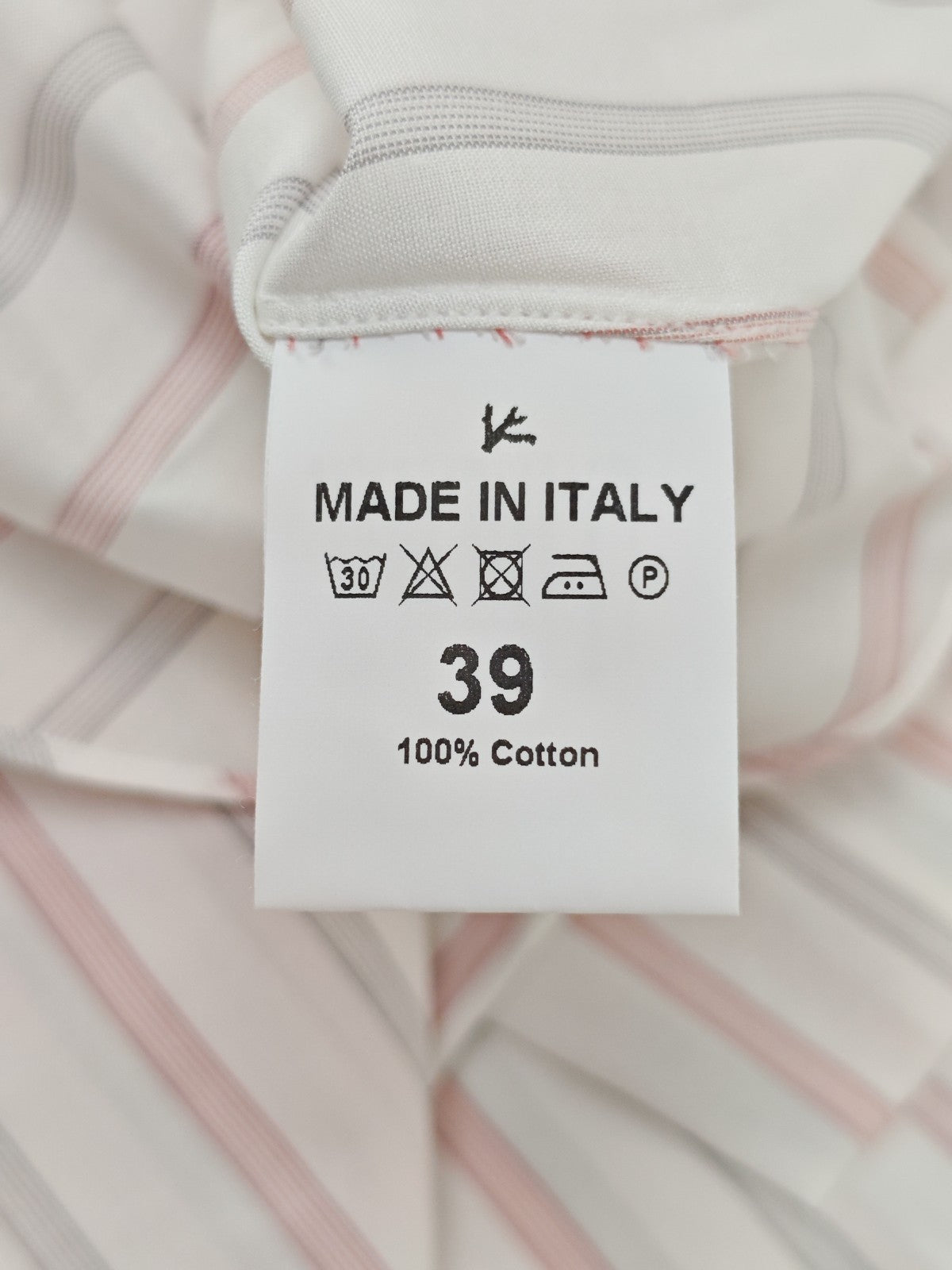 730$ ISAIA NAPOLI "Mix" Dress Shirt White - Pink Striped Fine Cotton 15.5 - 39