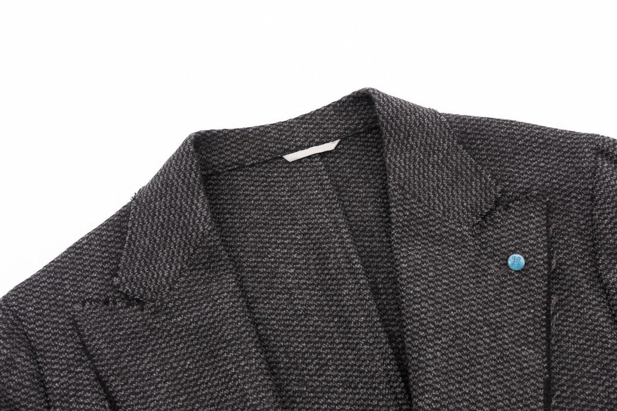 $1900 EIDOS by ISAIA NAPOLI Gray Coat Overcoat Wool Peak Lapel 38 US 48 EU