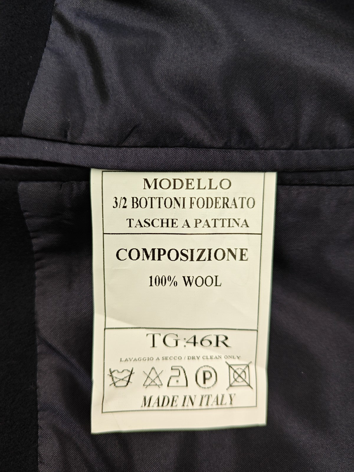 $1870 RUBINACCI NAPOLI "Skyfall" Blue Navy Jacket Wool 36 US / 46 EU