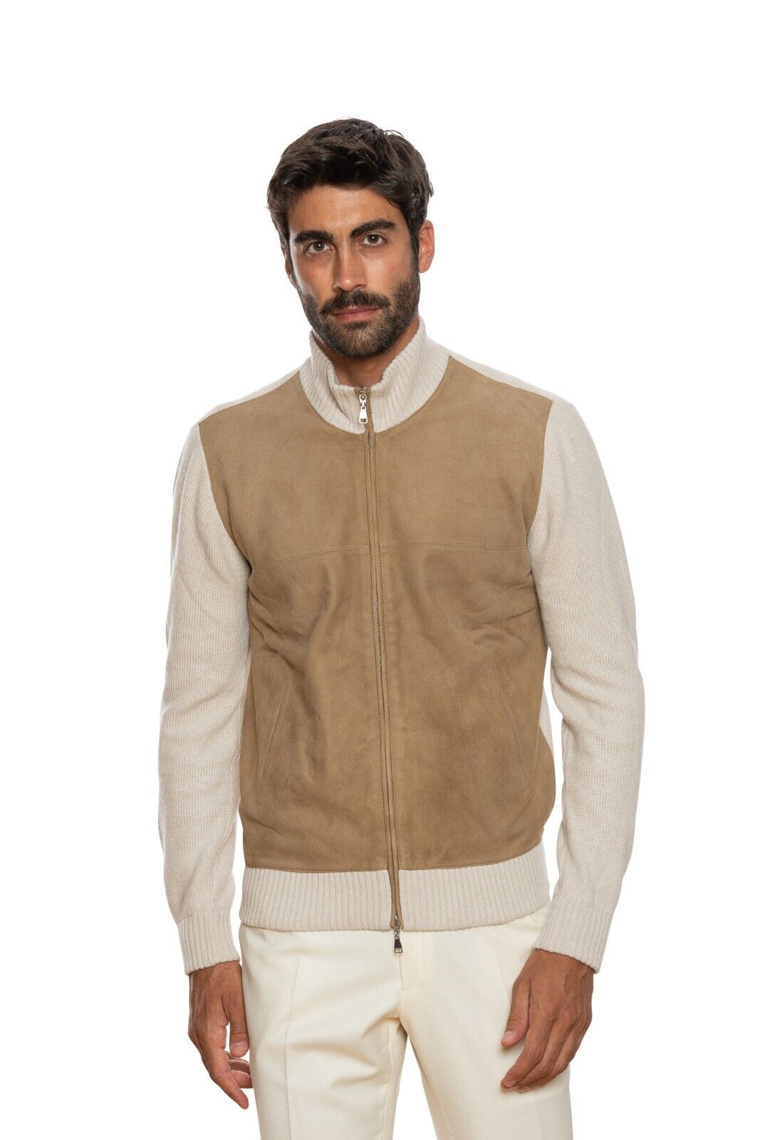 2400$ DELLA CIANA CASHMERE Bomber Jacket Pure Cashmere / Suede 38 US 48 EU
