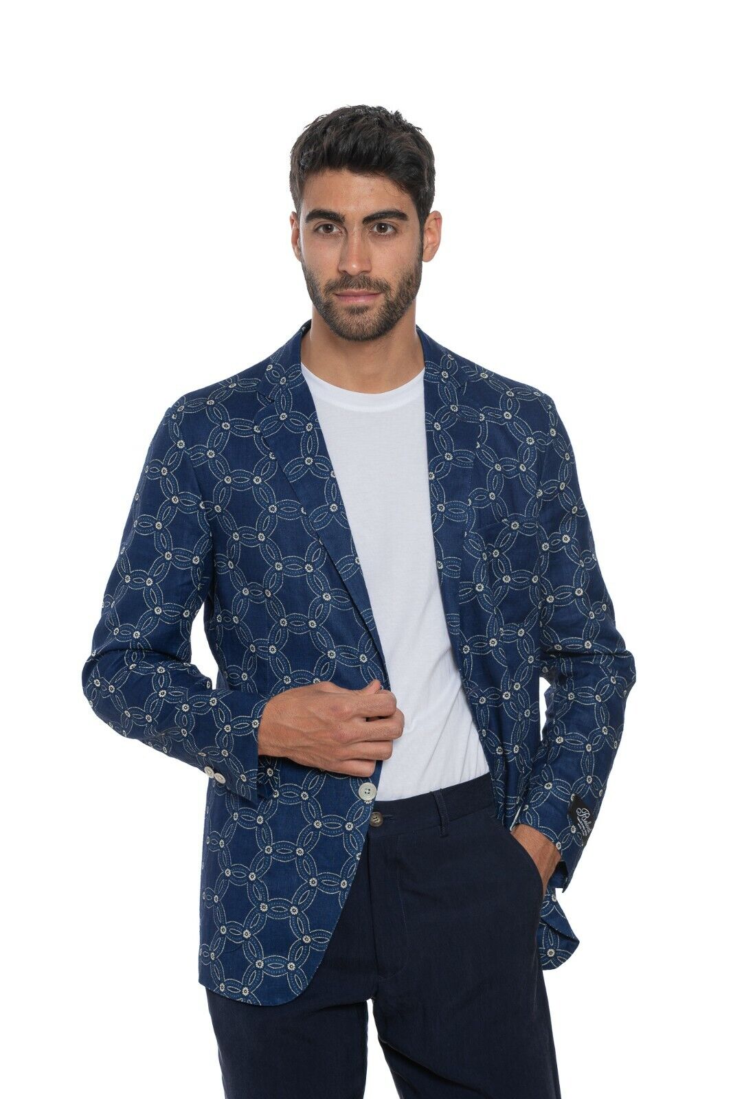 2290$ BELVEST Jacket Blue Hemp Ultra Light Natural Indigo Dye 40 US / 50 EU 8R