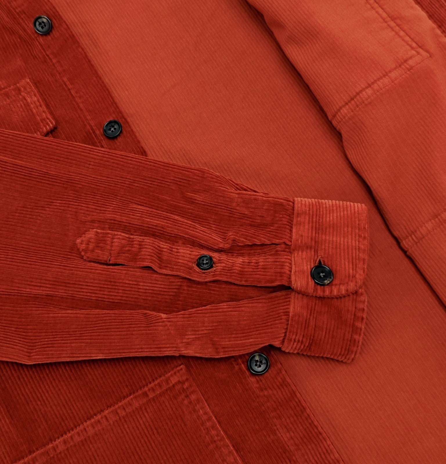 $1250 ISAIA NAPOLI "Comfort" Rust Hand-Sewn Overshirt Jacket Cordoroy Cotton