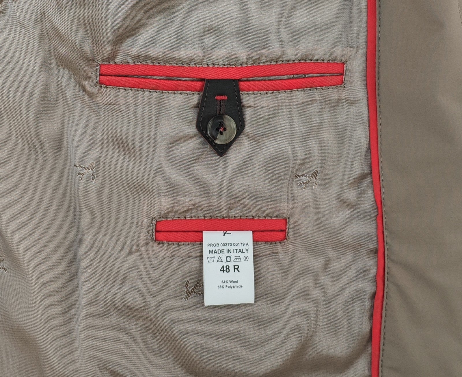 $3500 ISAIA NAPOLI Varsity Padded Bomber Jacket Beige Techno Wool 38 US / 48 EU