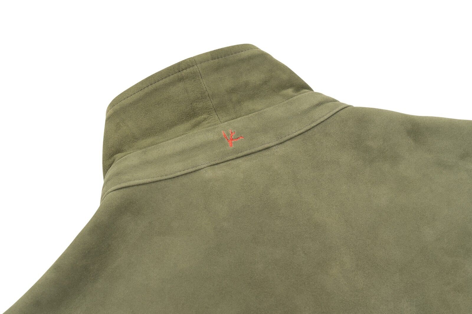4200$ ISAIA NAPOLI Green Overshirt Jacket Leather Suede Lambskin 38 US / 48 EU