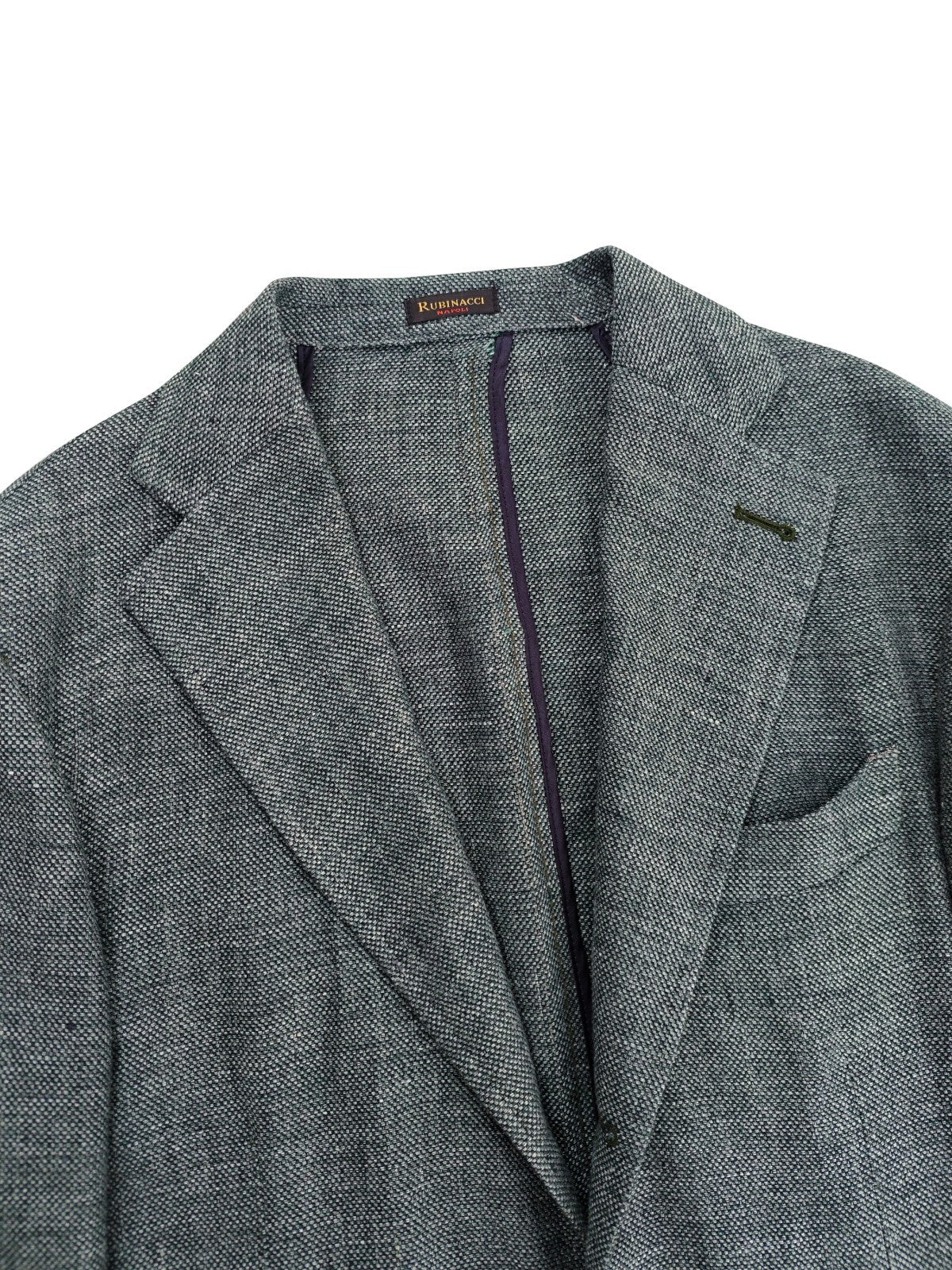 $1650 RUBINACCI NAPOLI Green Jacket Sport Coat Wool / Linen 40 US / 50 EU