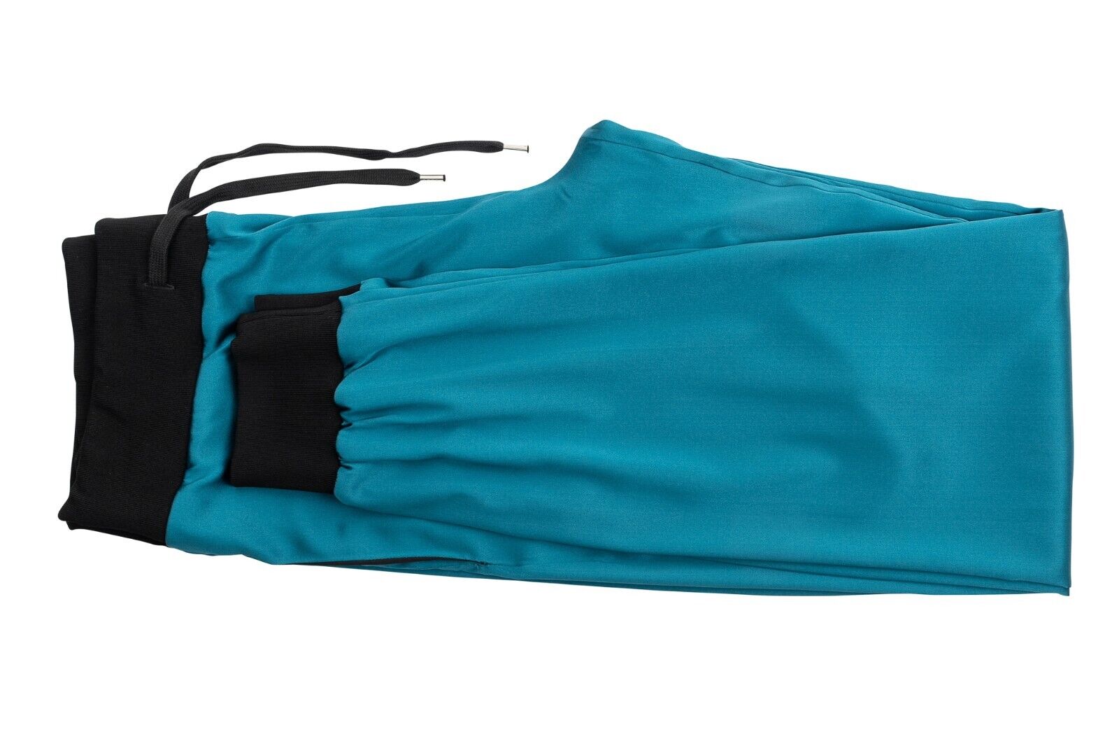 3500$ ITALO FERRETTI Tracksuit Jogging Suit Electric Blue 100% Silk Satin Size L