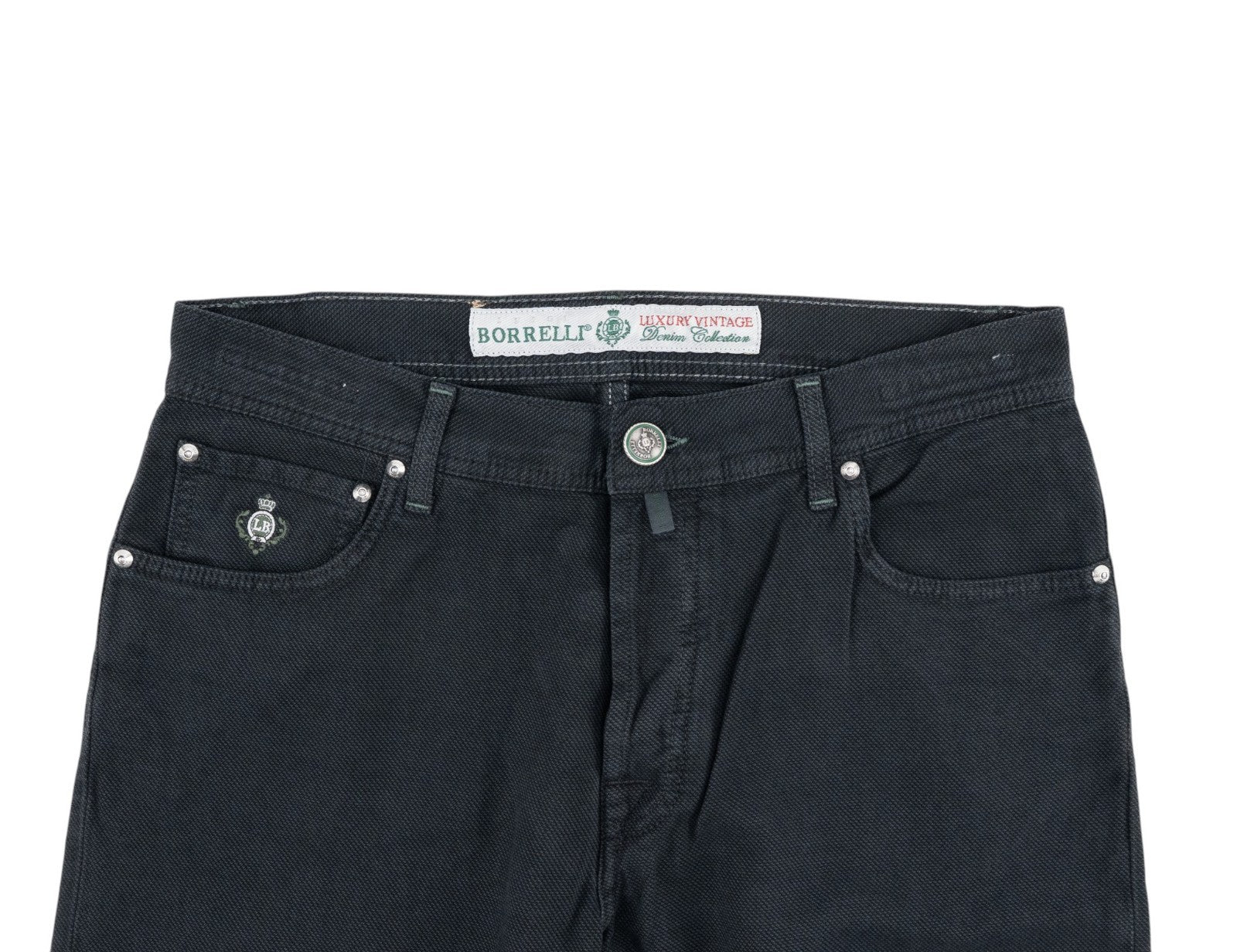 415$ LUIGI BORRELLI NAPOLI Blue Denim Jeans Pant Cotton 33 US / 49 EU