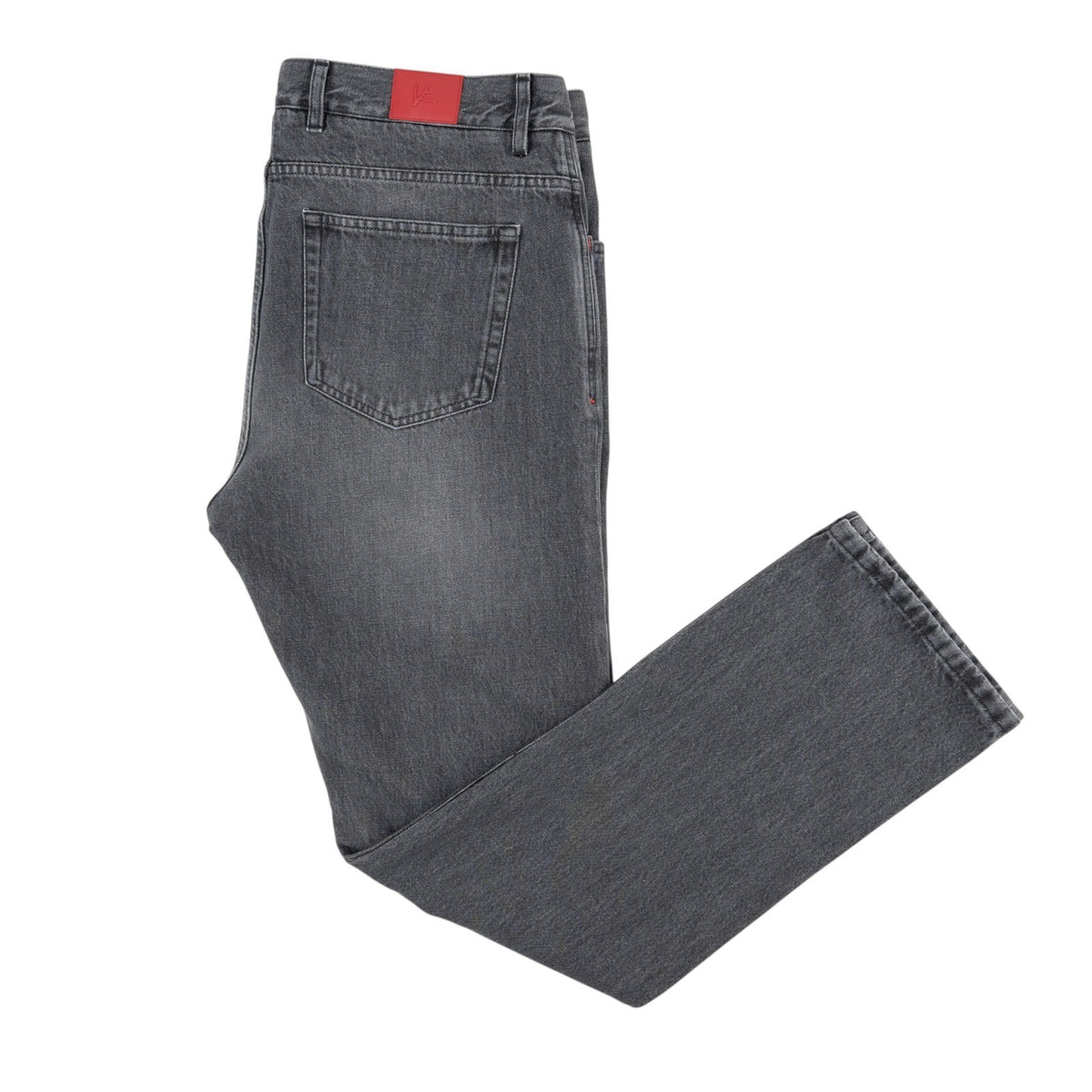 795$ ISAIA NAPOLI "SpaccaNapoli" Grey Jeans Pant Cotton Regular Fit 40 US /56 EU