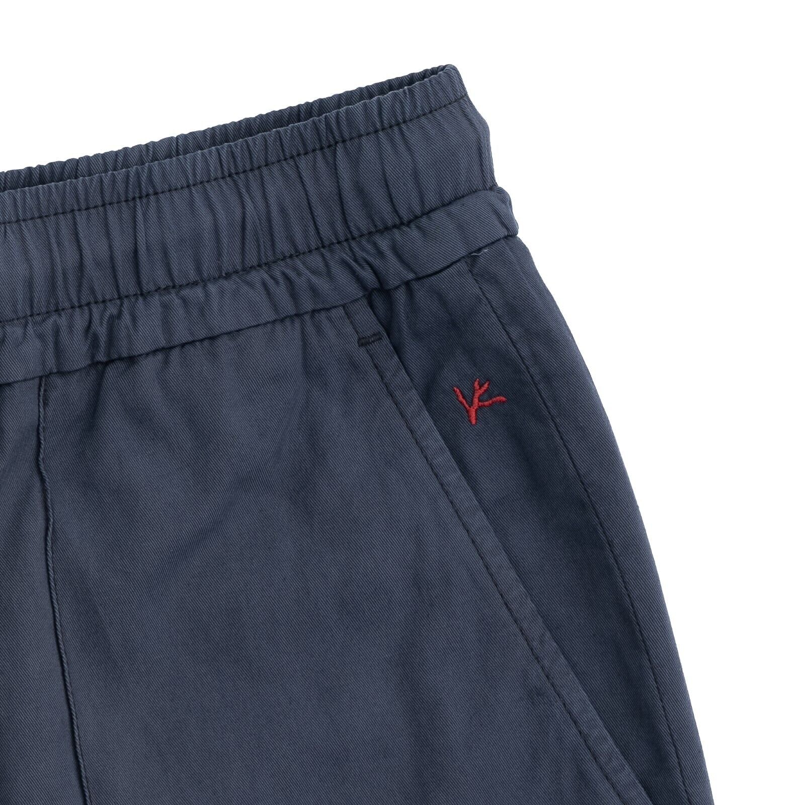 650$ ISAIA NAPOLI Blue Drawstring Sport Short Pant Cotton Blend