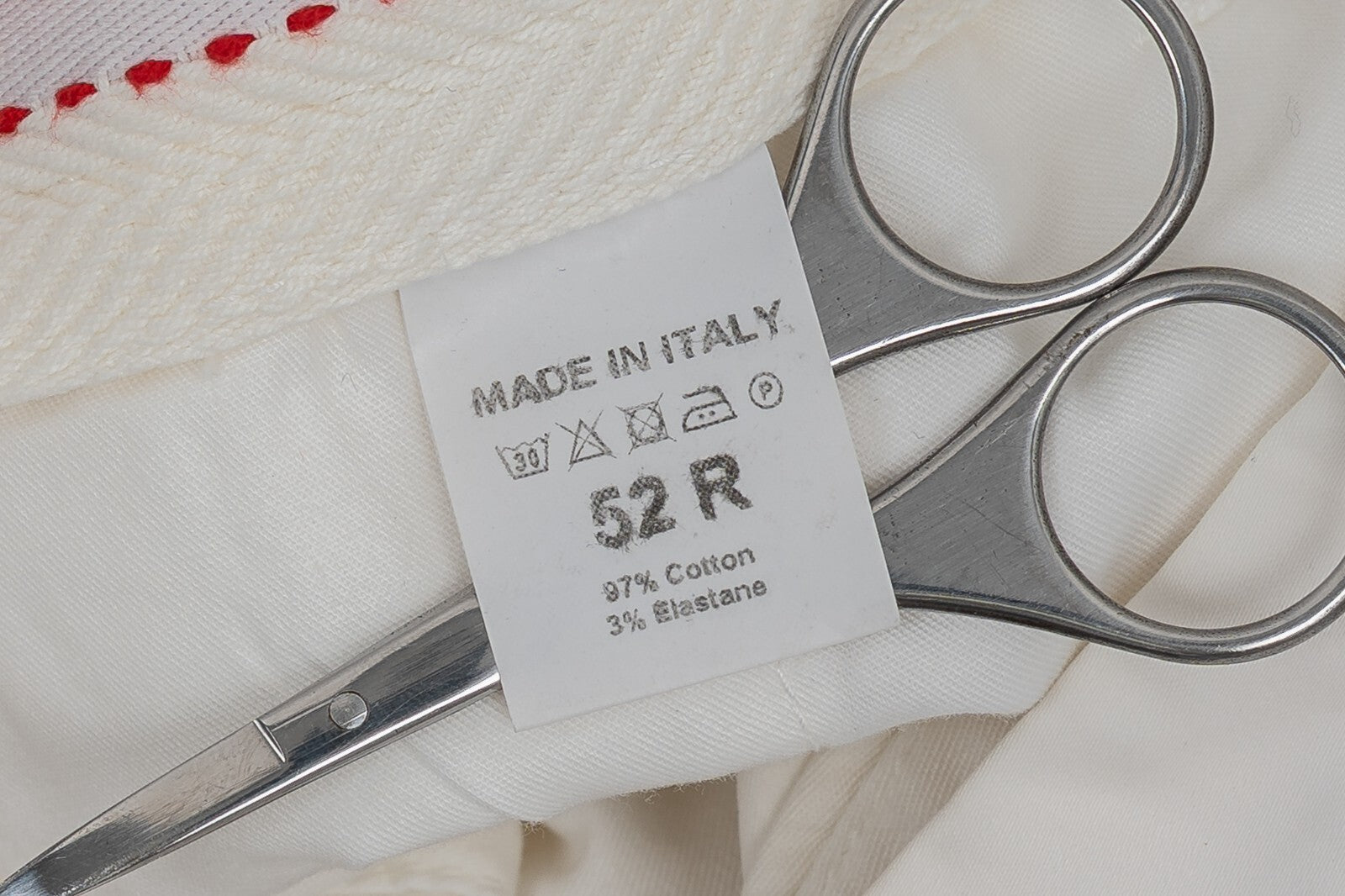 690$ ISAIA NAPOLI White Chino Pant Soft Cotton 36 US / 52 EU Regular