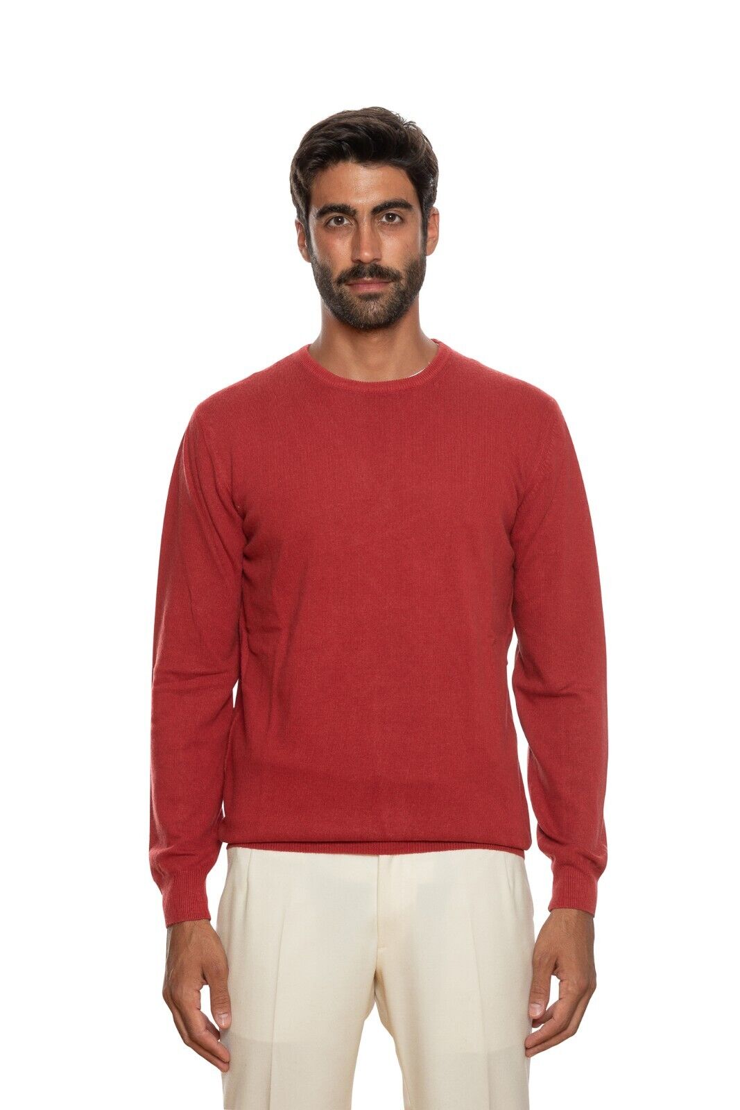 420$ DELLA CIANA CASHMERE Sweater Merinos Wool / Cashmere Red Dyed 40 US / 50 EU
