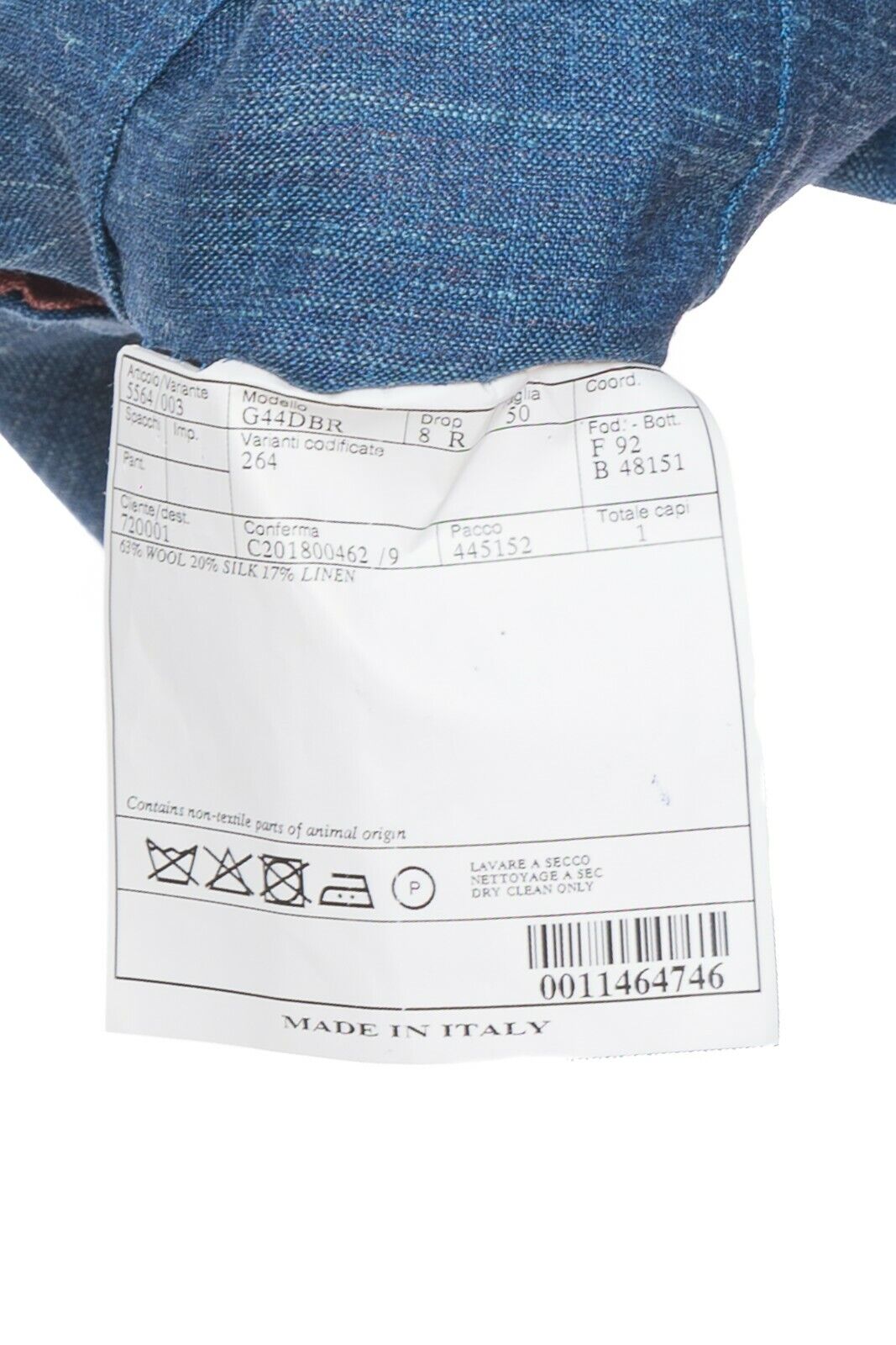 2380$ BELVEST Reversible Jacket Wool Silk Linen Blue / Pink 40 US / 50 EU 8R