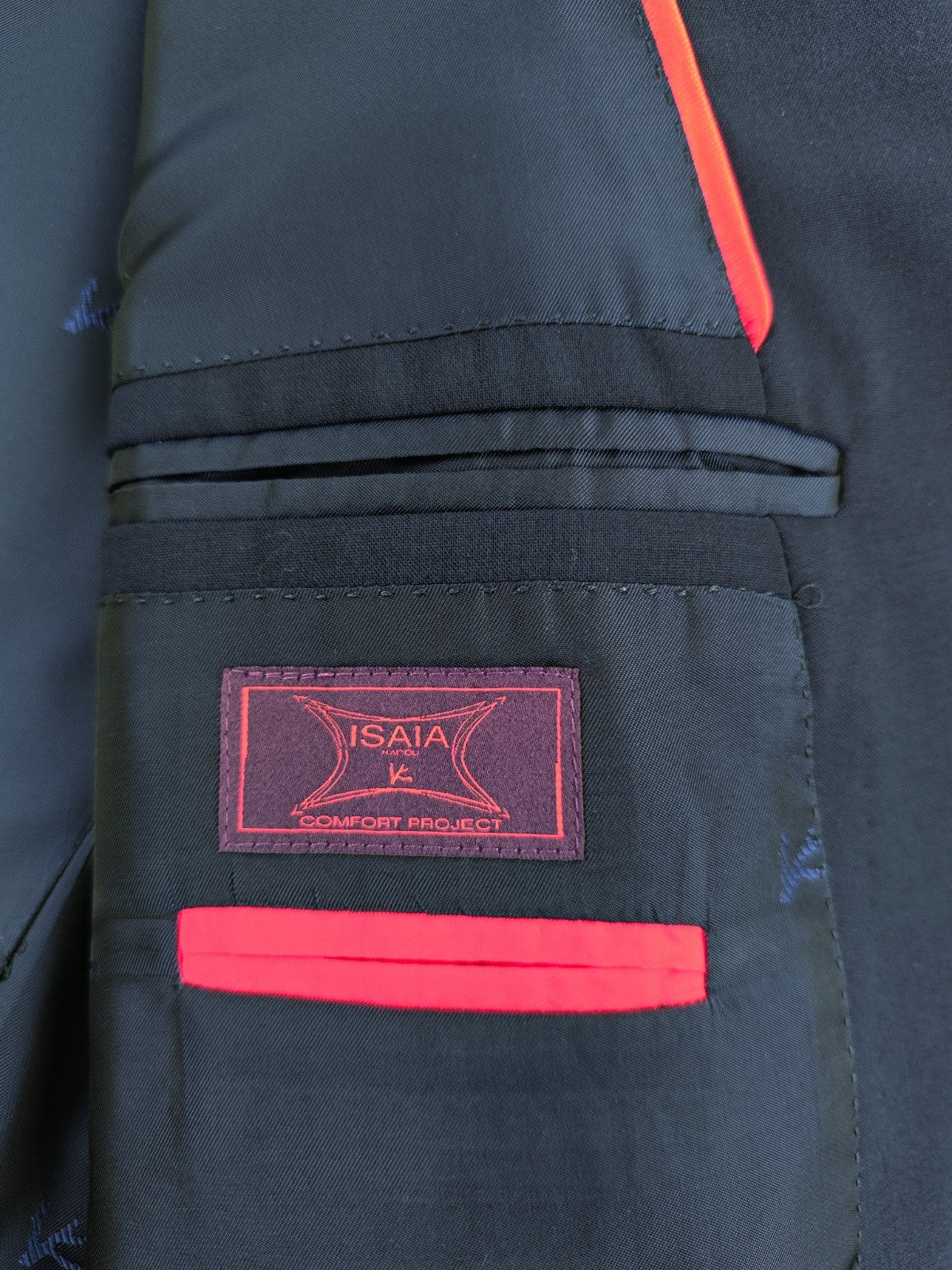 $6500 ISAIA NAPOLI "Comfort" Blue Navy Hand-Sewn Suit Wool 46 US / 56 EU 7R