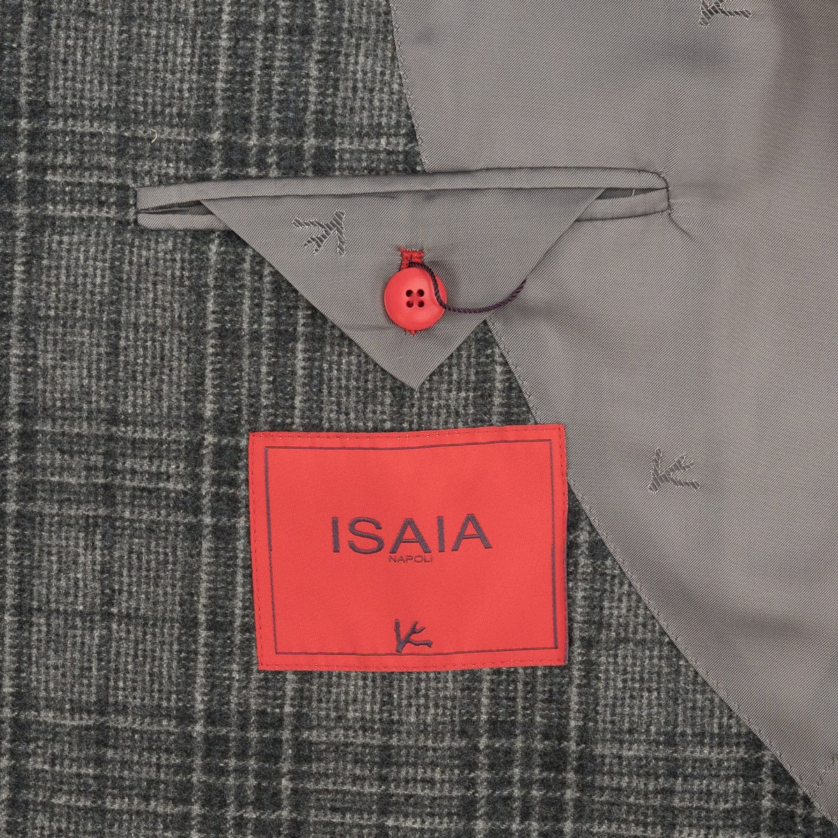 $6500 ISAIA NAPOLI "Marechiaro" Gray Suit Hand-Sewn Glen Plaid Flannel Wool