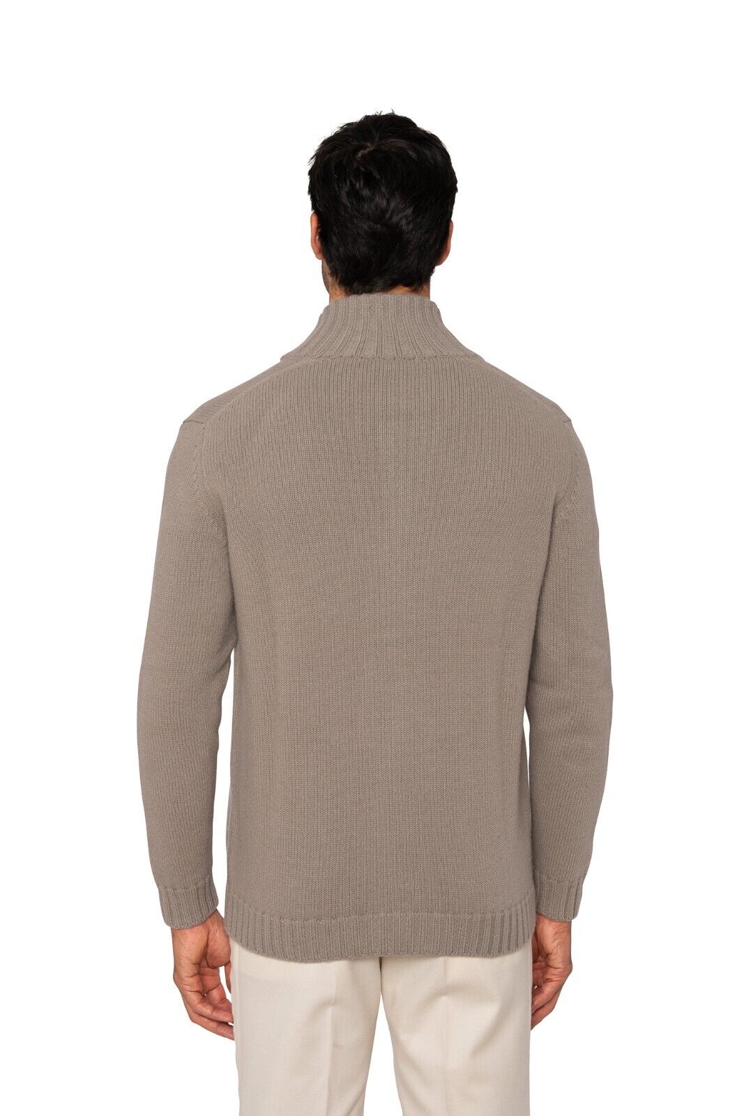 $1800 FEDELI CASHMERE Dove Gray Cardigan Jacket Thick 100% Cashmere 40 US 50 EU