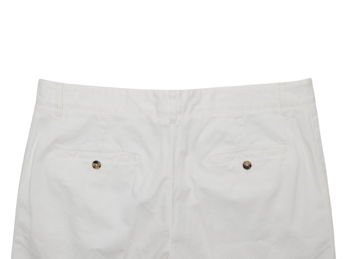 850$ ISAIA NAPOLI White Chino Pant Cashmere Cotton Regular Fit 36 US / 52 EU