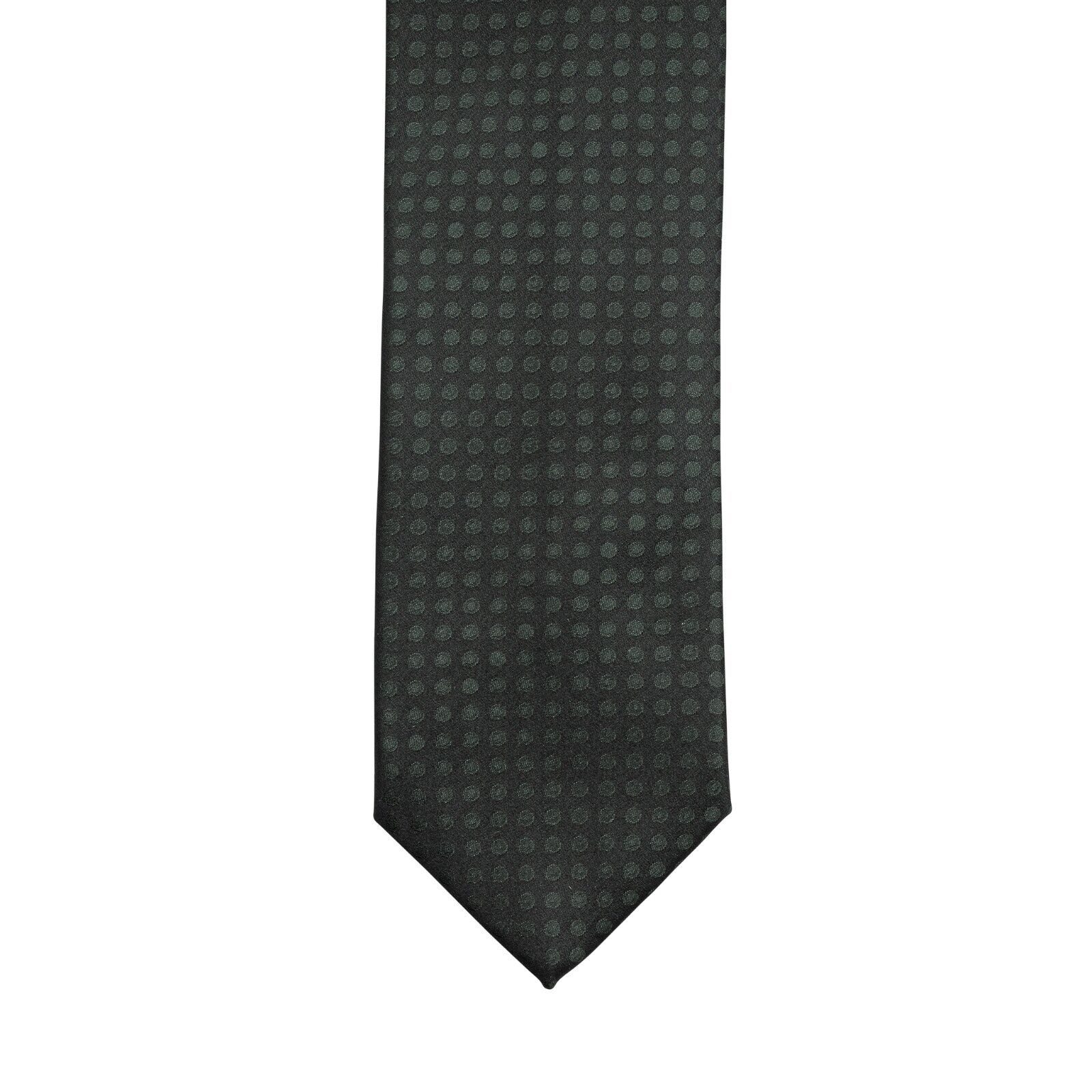 $290 ITALO FERRETTI Tie Green Polka Dot 100% Silk Handmade in Italy ZILLI