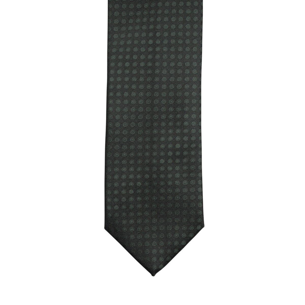 $290 ITALO FERRETTI Tie Green Polka Dot 100% Silk Handmade in Italy ZILLI