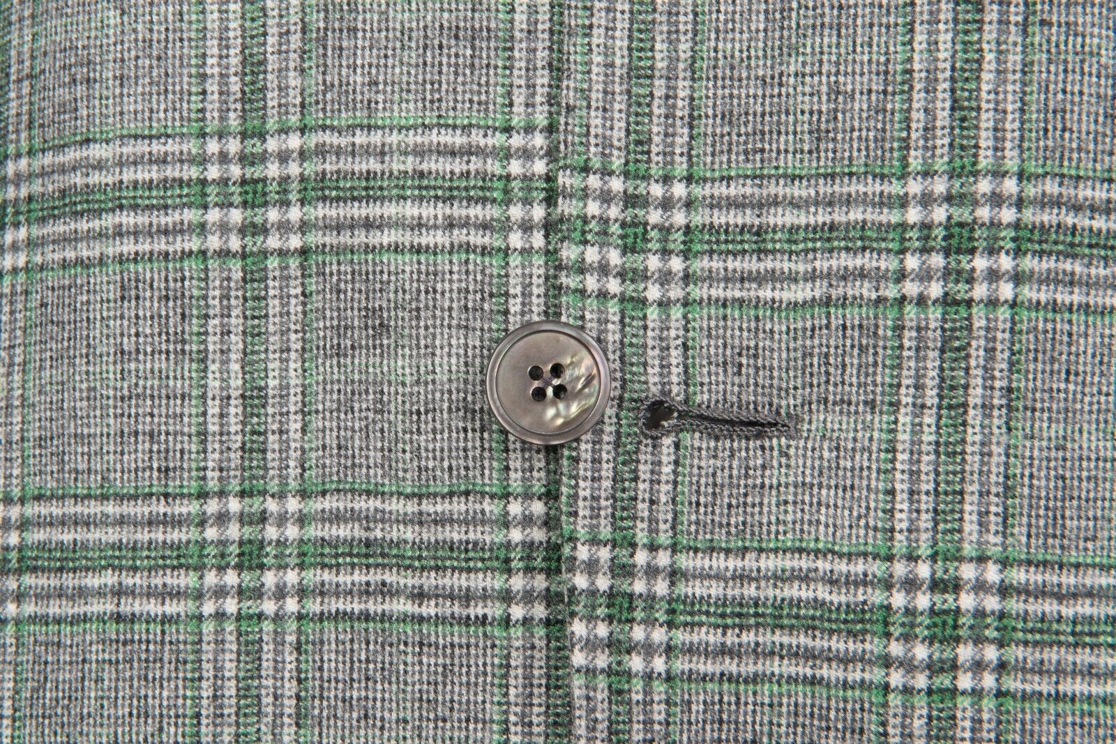 $2395 D'AVENZA Gray Wool Cashmere Windowpane Jacket Sewn in Italy 40 US / 50 EU
