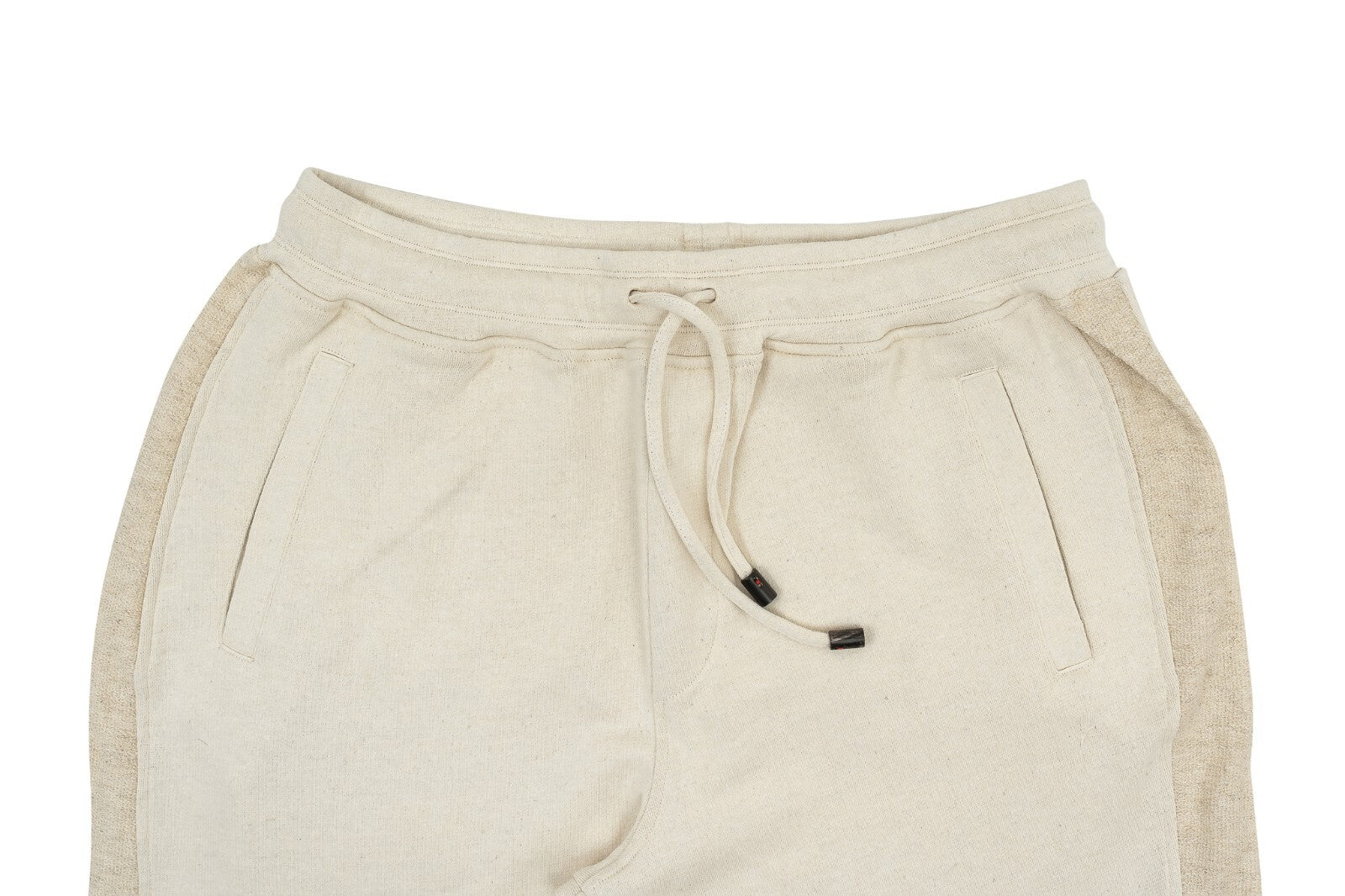 1100$ ISAIA NAPOLI Ivory Trackpant Drawstring Jogging Pant Cotton Linen Hemp XL
