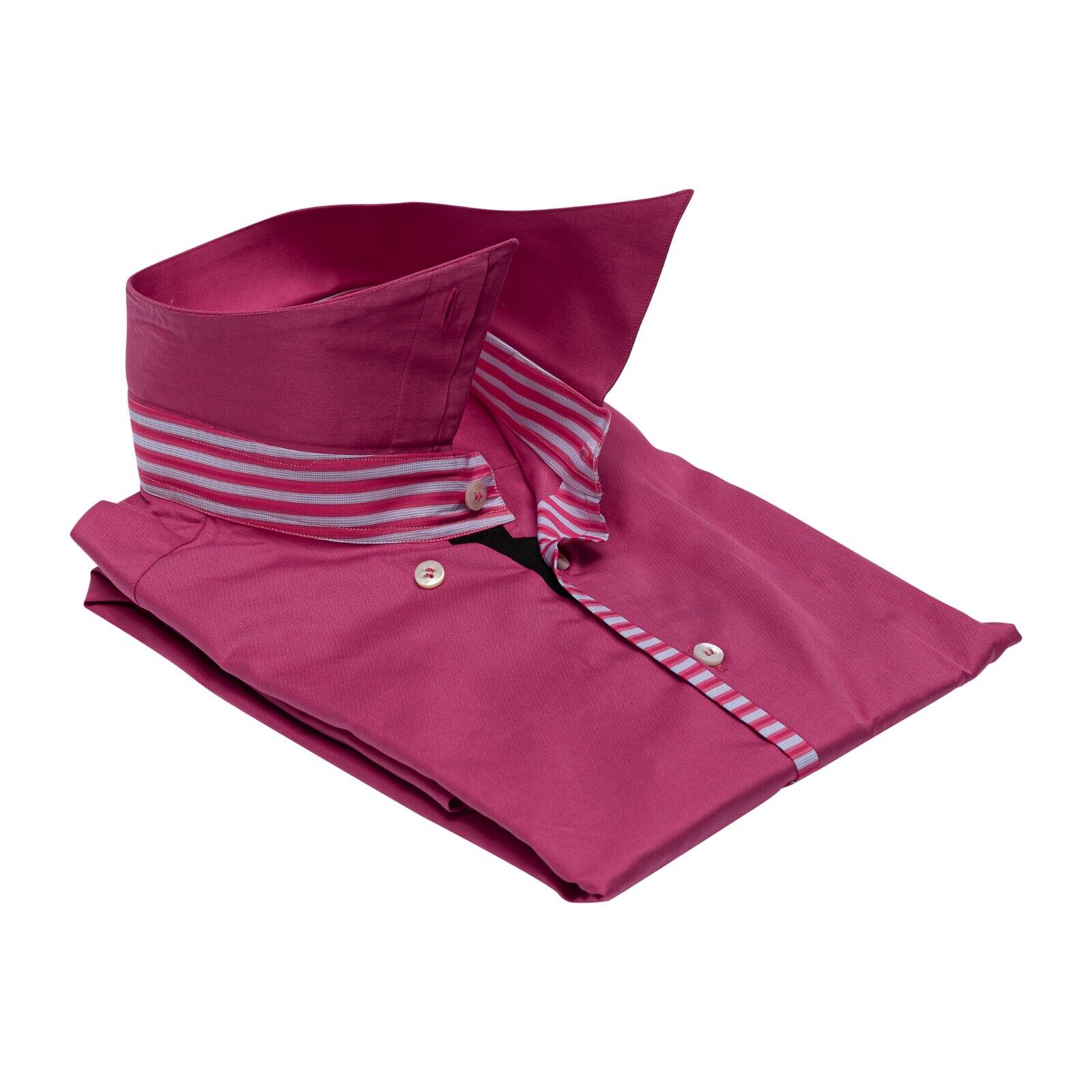 690$ ITALIAN LUXURY GERLIN Shirt Fucsia Alumo Cotton 1D ZILLI