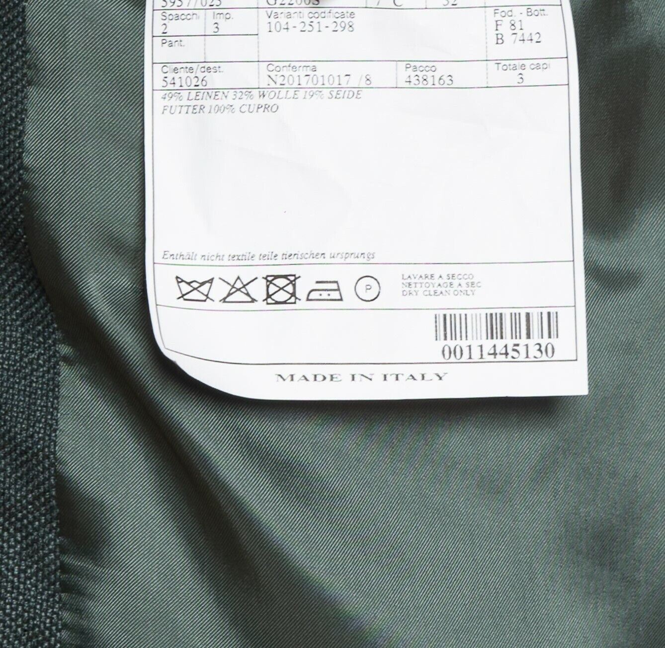 2180$ BELVEST Sartorial Jacket Solid Green Petroleum Linen Wool Silk Drop7 Short