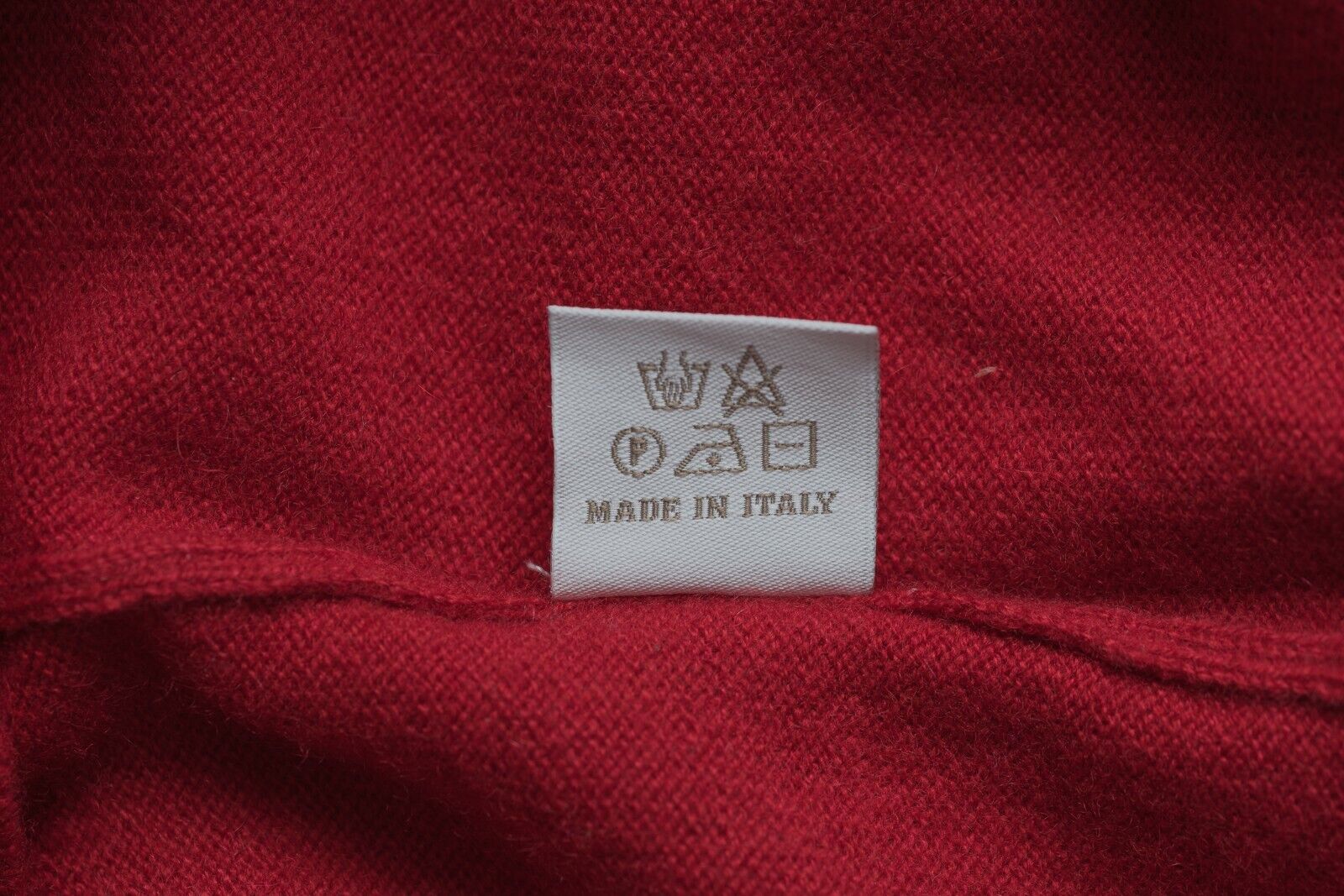 220$ FILIPPO DE LAURENTIIS Red Sweater Cardigan 100% Cashmere Made in Italy