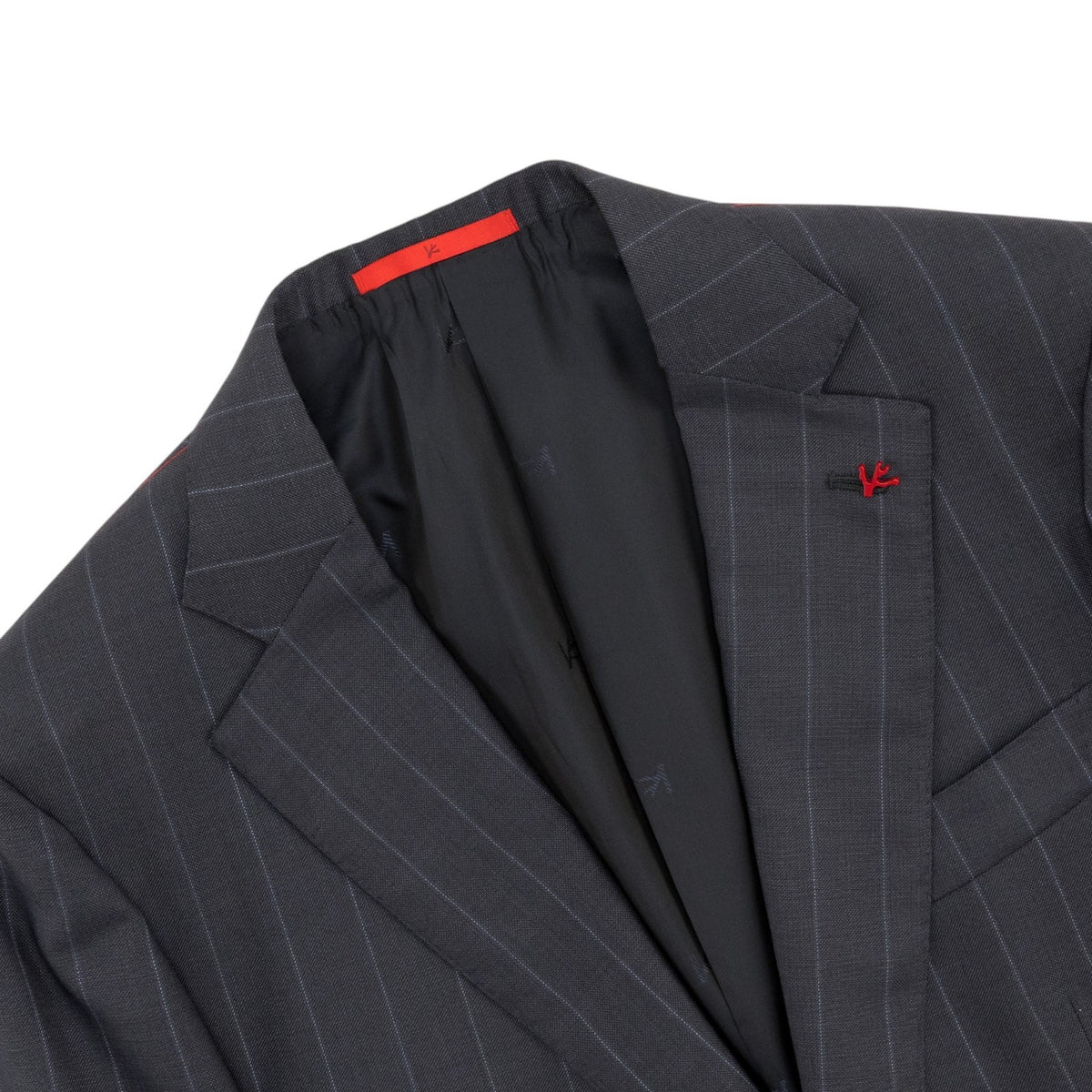 $6850 ISAIA NAPOLI "Gregorio" Dark Blue Suit Hand-Sewn Fine Wool Pinstripe