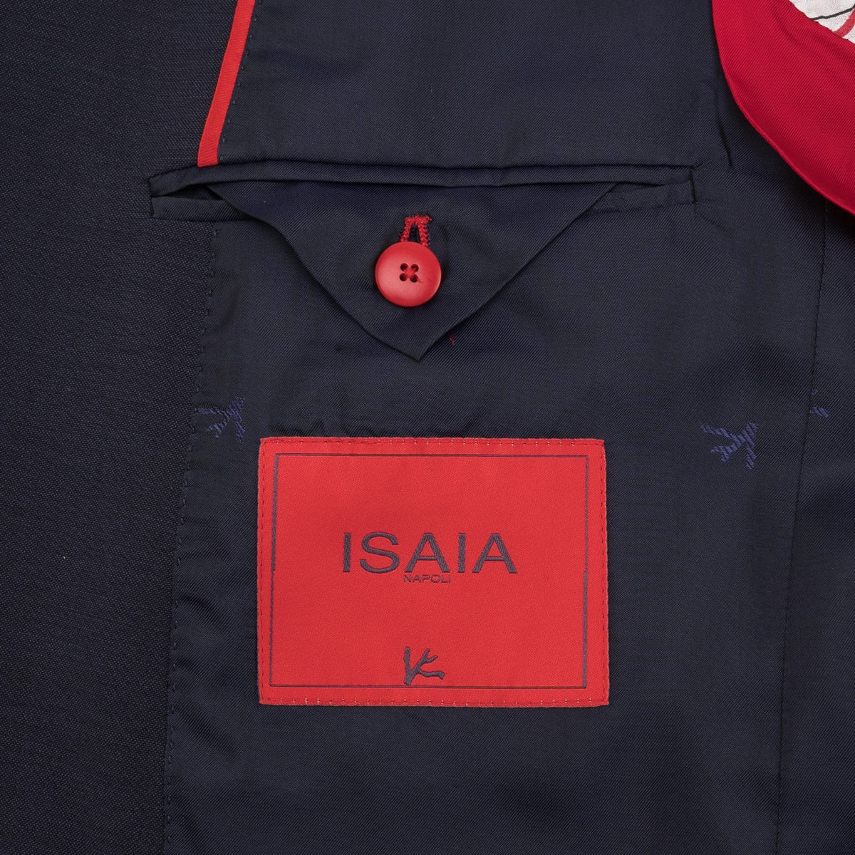 $7120 ISAIA NAPOLI Blue Navy Tuxedo Suit Fine Wool 170's & Silk 36 US 46 EU 8R