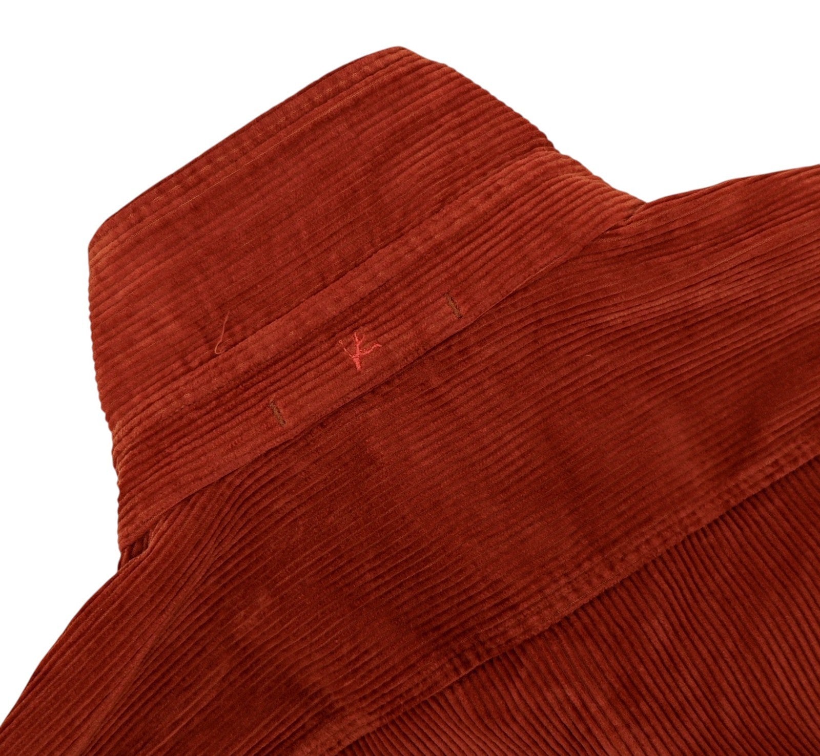 $1250 ISAIA NAPOLI "Comfort" Rust Hand-Sewn Overshirt Jacket Cordoroy Cotton