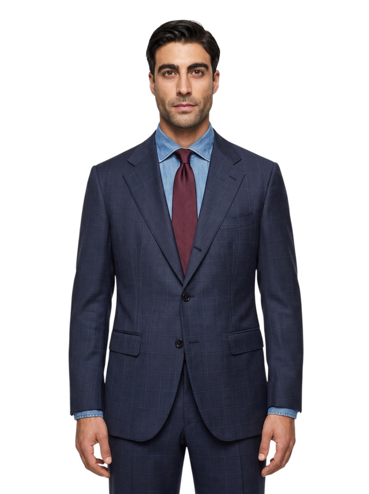 Sartoria DALCUORE NAPOLI Total Hand-Sewn Suit Blue Wool 120's 46 US / 56 EU