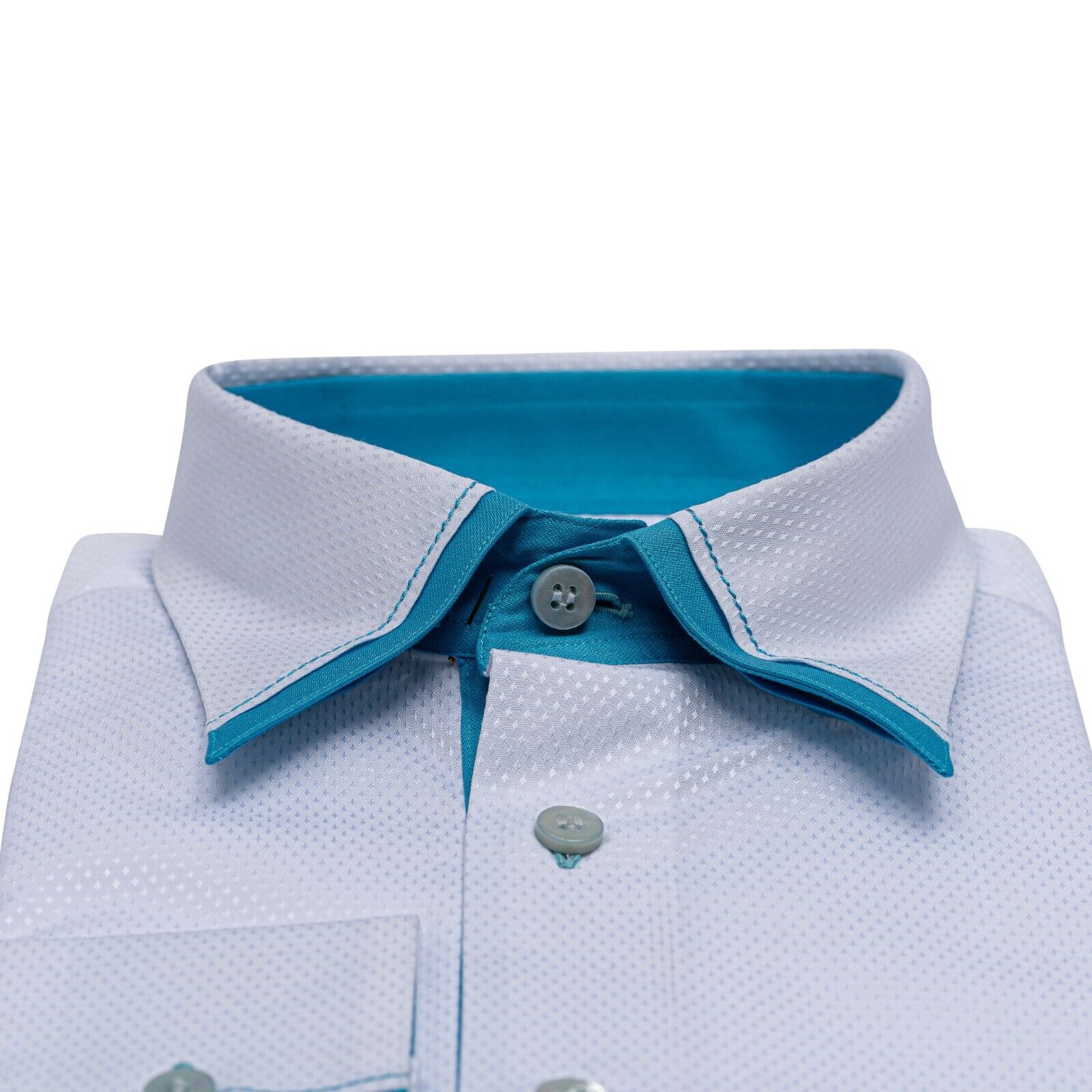 LUXURY 690$ GERLIN Shirt White JACQUARD Cotton 16-41 1C BIJAN