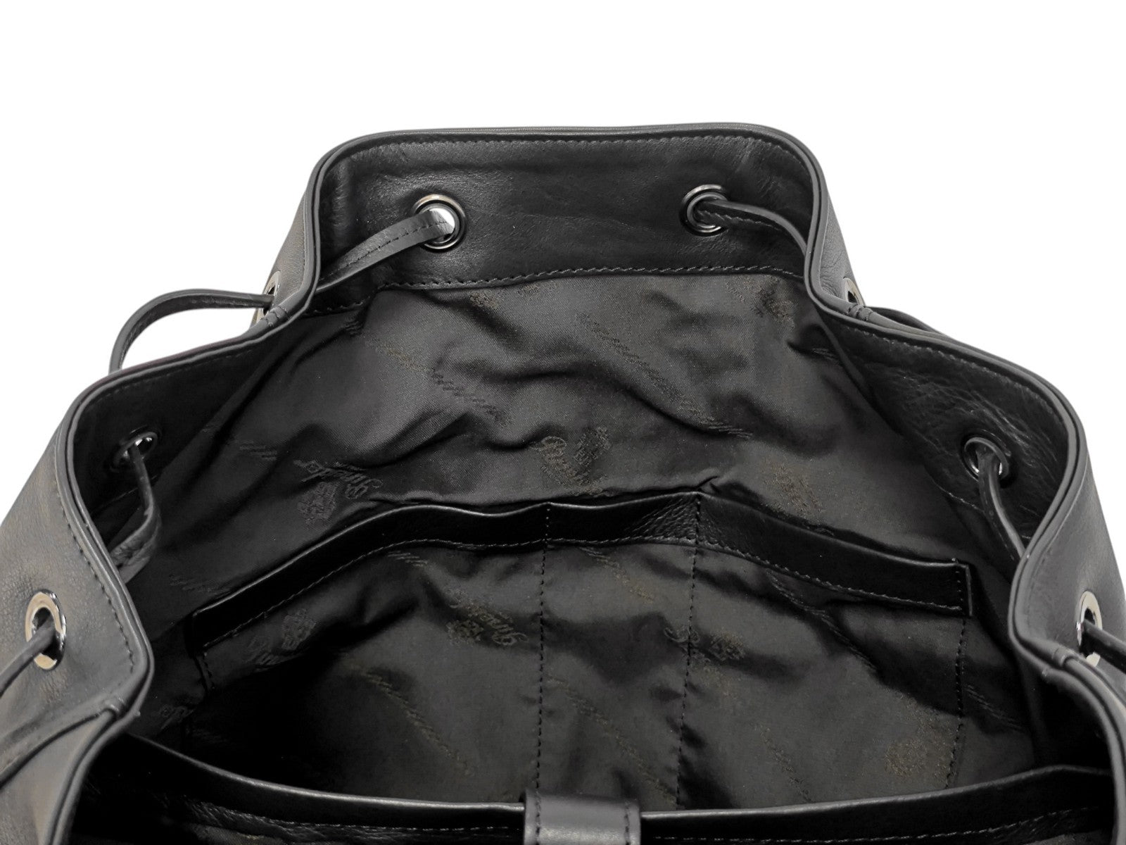 2200$ PINEIDER FIRENZE 1774 Black Calf Multiple Backpack Travel Weekender XL