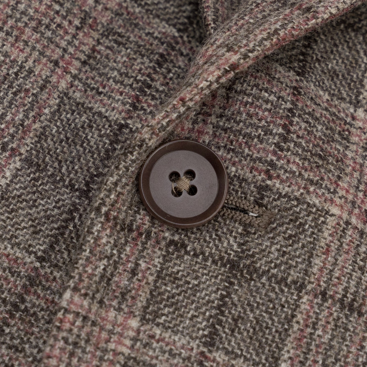 $6850 ISAIA NAPOLI "Capri" Gray - Dark Pink Suit Flannel Wool 40 US / 50 EU 7R