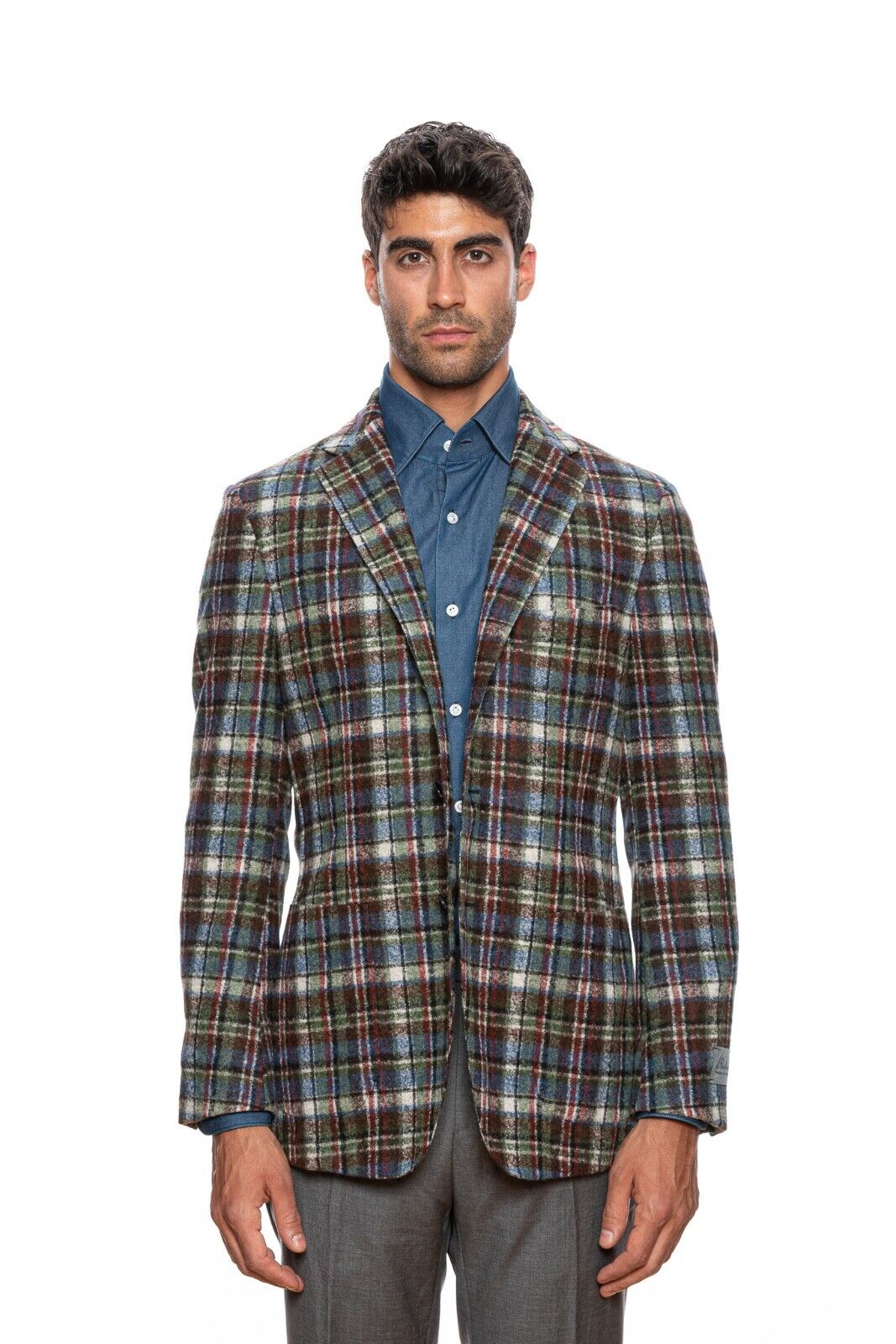 $2240 BELVEST Check Baby Alpaca Sport Jacket 42 US / 52 EU Drop 7R  F/W 2018