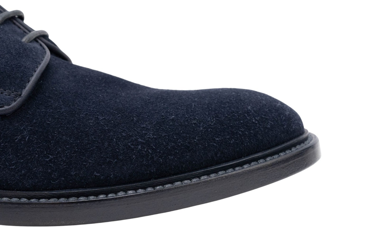 1120$ GIORGIO ARMANI Derby Shoes Blue Navy Suede 6 UK 7 US 40 IT