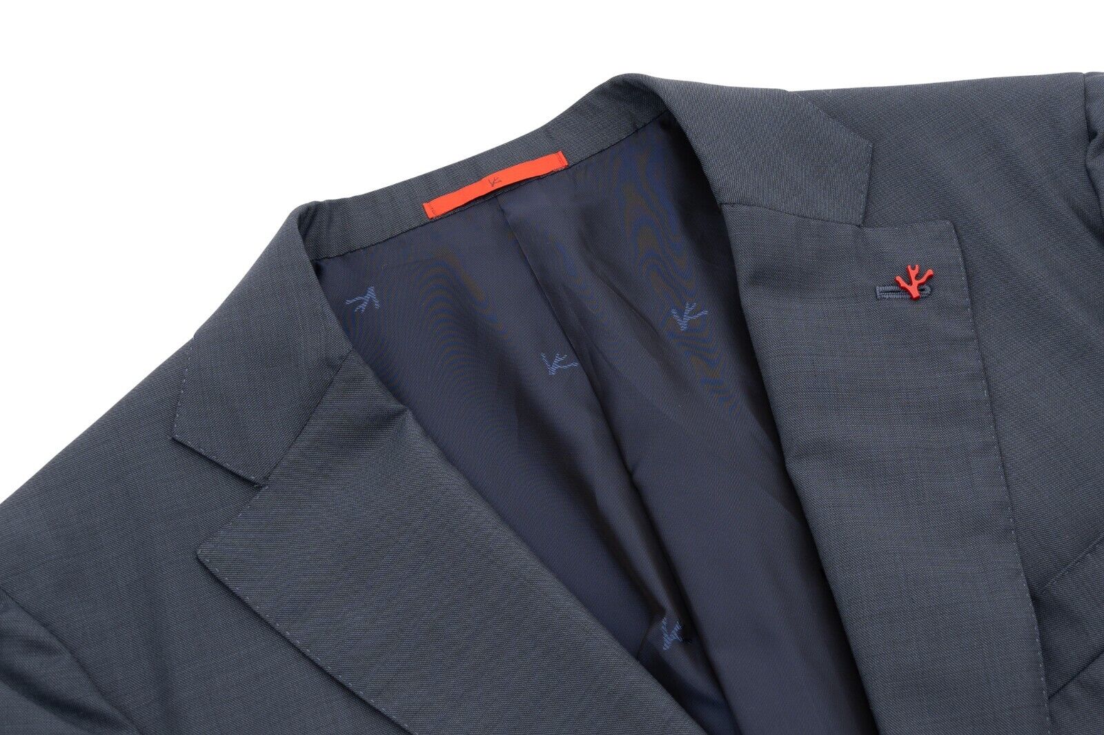 $5600 ISAIA NAPOLI Blue Hand-Sewn Solid Suit Fine Wool 44 US / 54 EU 7R