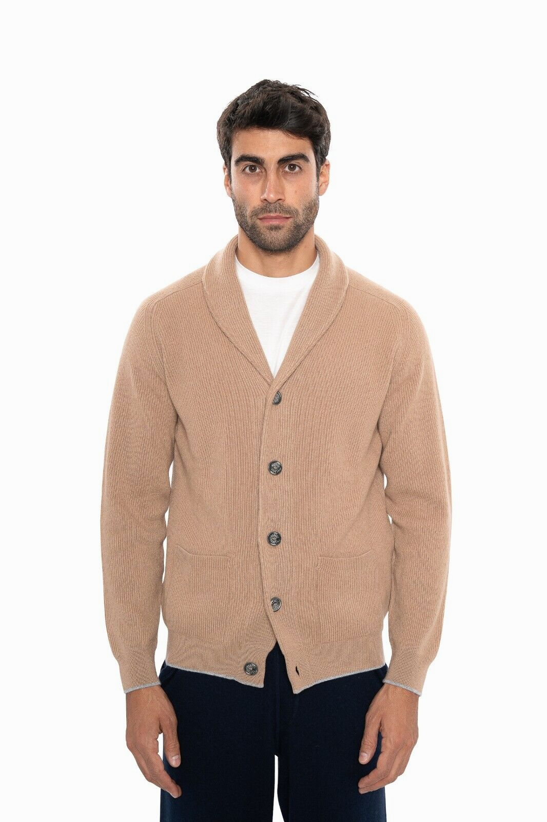 $2500 FEDELI "Terminillo" Brown Cardigan Jacket 100% Cashmere 42 US / 52 EU