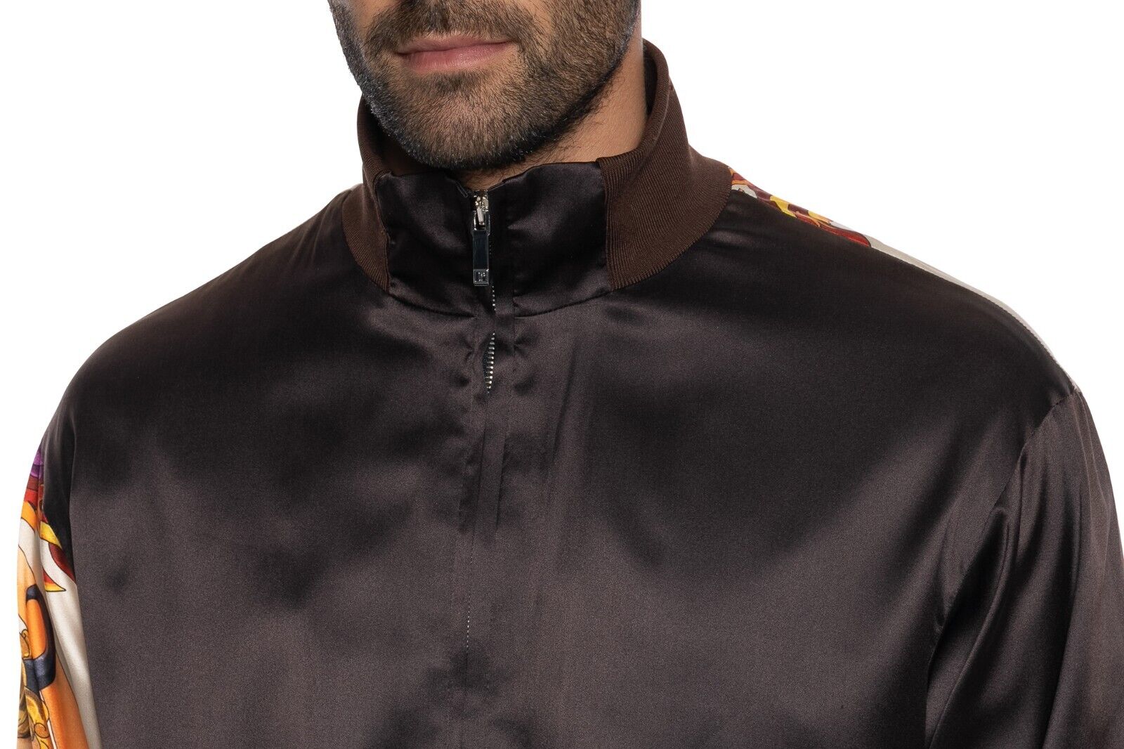 3500$ ITALO FERRETTI Tracksuit Jogging Suit "ACE OF SPADE" 100% Silk Size L